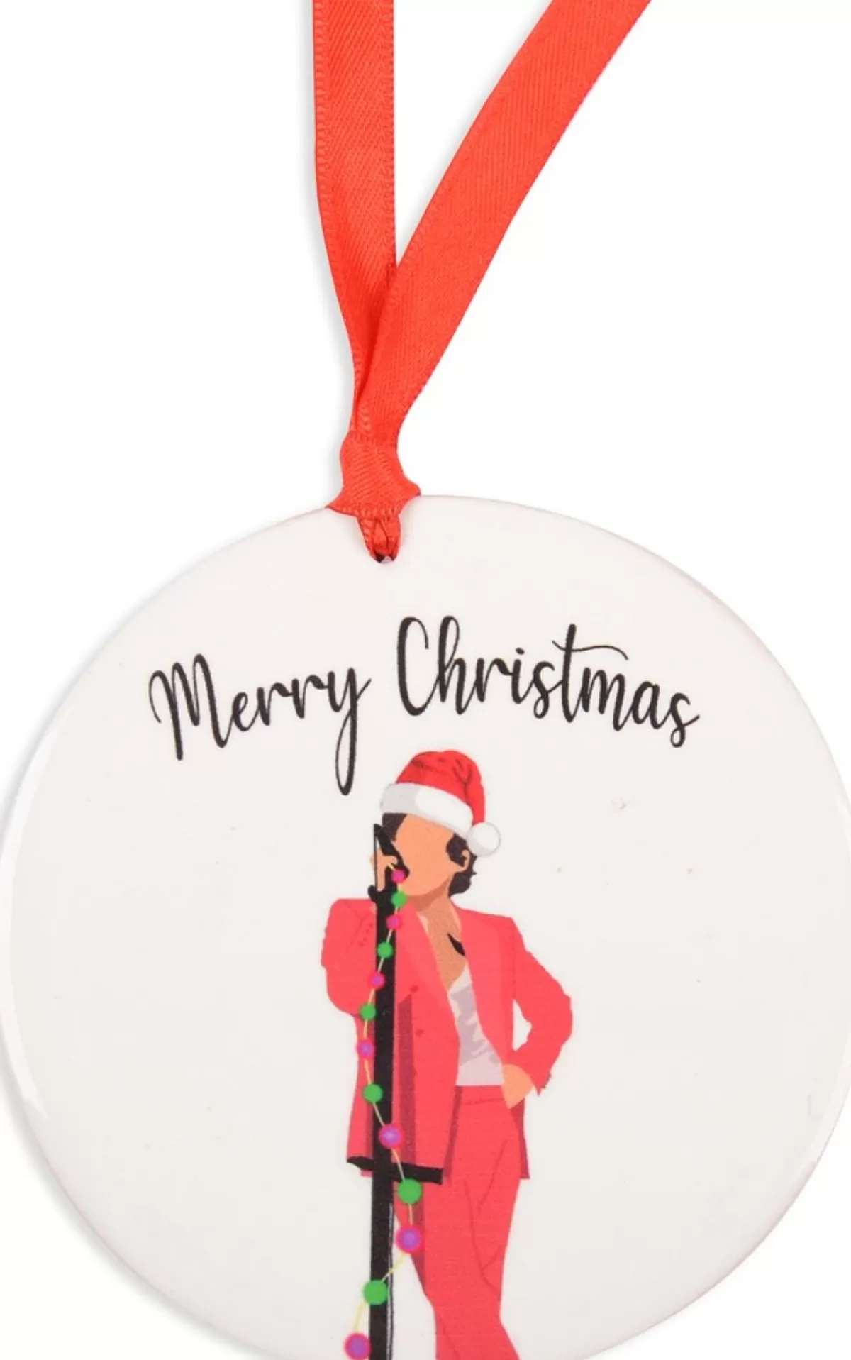 Merkloos Kersthanger>Harry Style Christmas Ornament - Ceramic Ornament - Merry Christmas -Kerstversieringen - Kerstcadeaus - Kersthanger - White