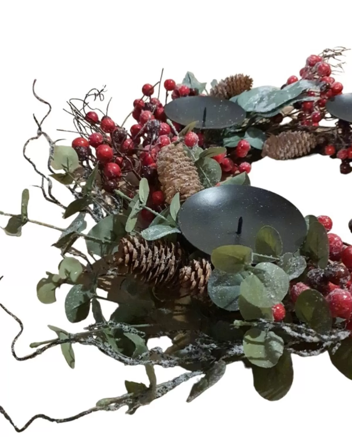 House of Seasons Kerstkransen> Dewberry Kerstkrans Advent Rood D50Cm