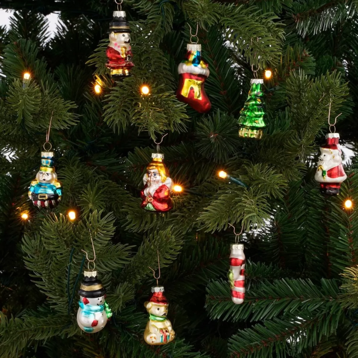 House of Seasons Kerstboomversieringen> Kerst Ornamenten - Set 20 Stuks - Glas - Groen
