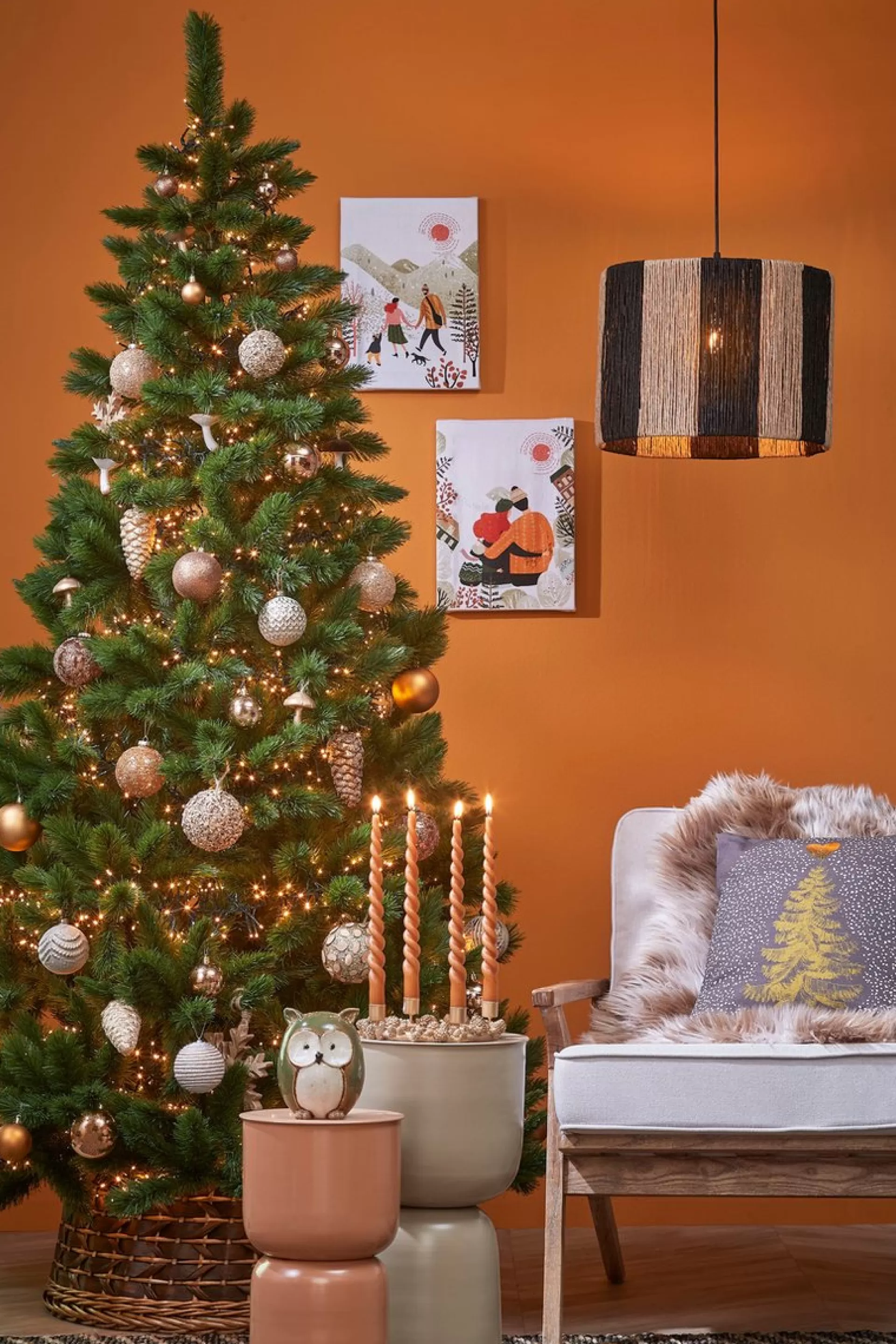 House of Seasons Lorens Kerstboommand - H21 X O50 Cm - Wilgentakken Best