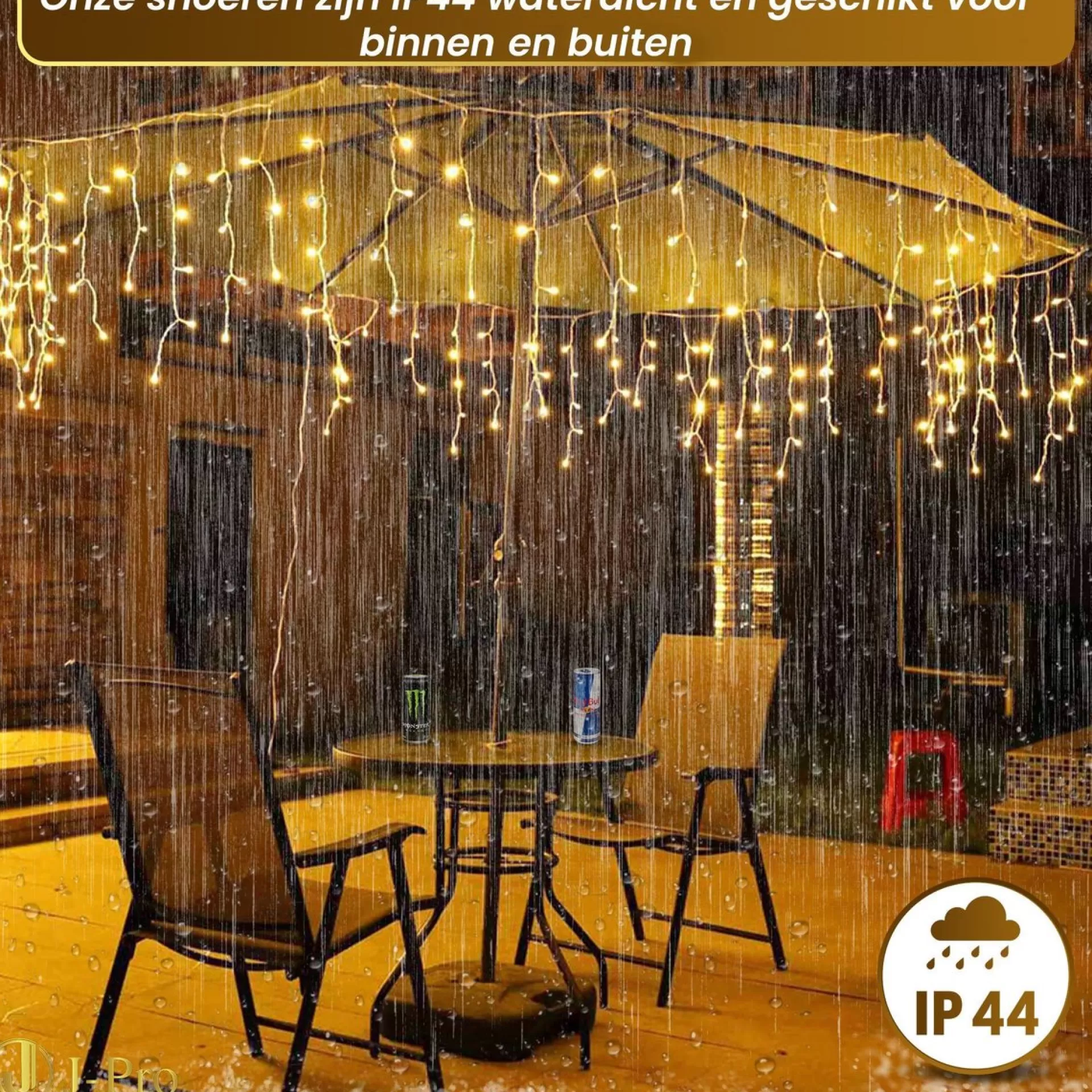 J-Pro Curtain Light 3X2M Lichtsnoer Op Netstroom - Tuinverlichting Led - Lichtslinger - Led Lichtgordijn 3X2M Sale