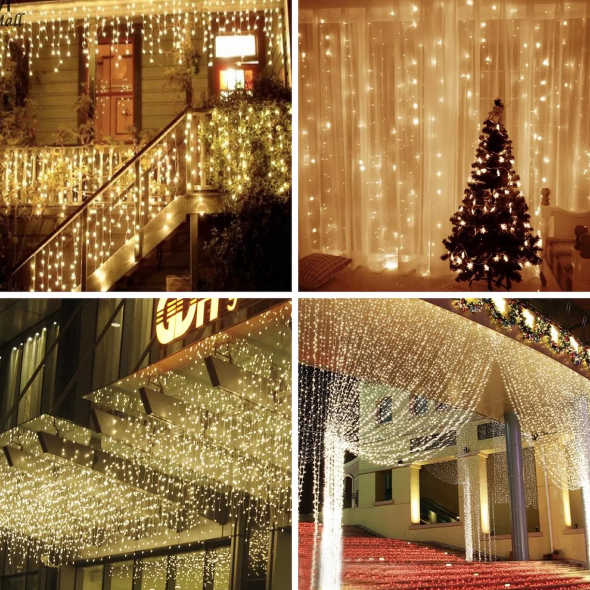 J-Pro Curtain Light 6X3M Lichtsnoer Op Netstroom - Tuinverlichting Led - Lichtslinger - Led Lichtgordijn 6X3M Fashion