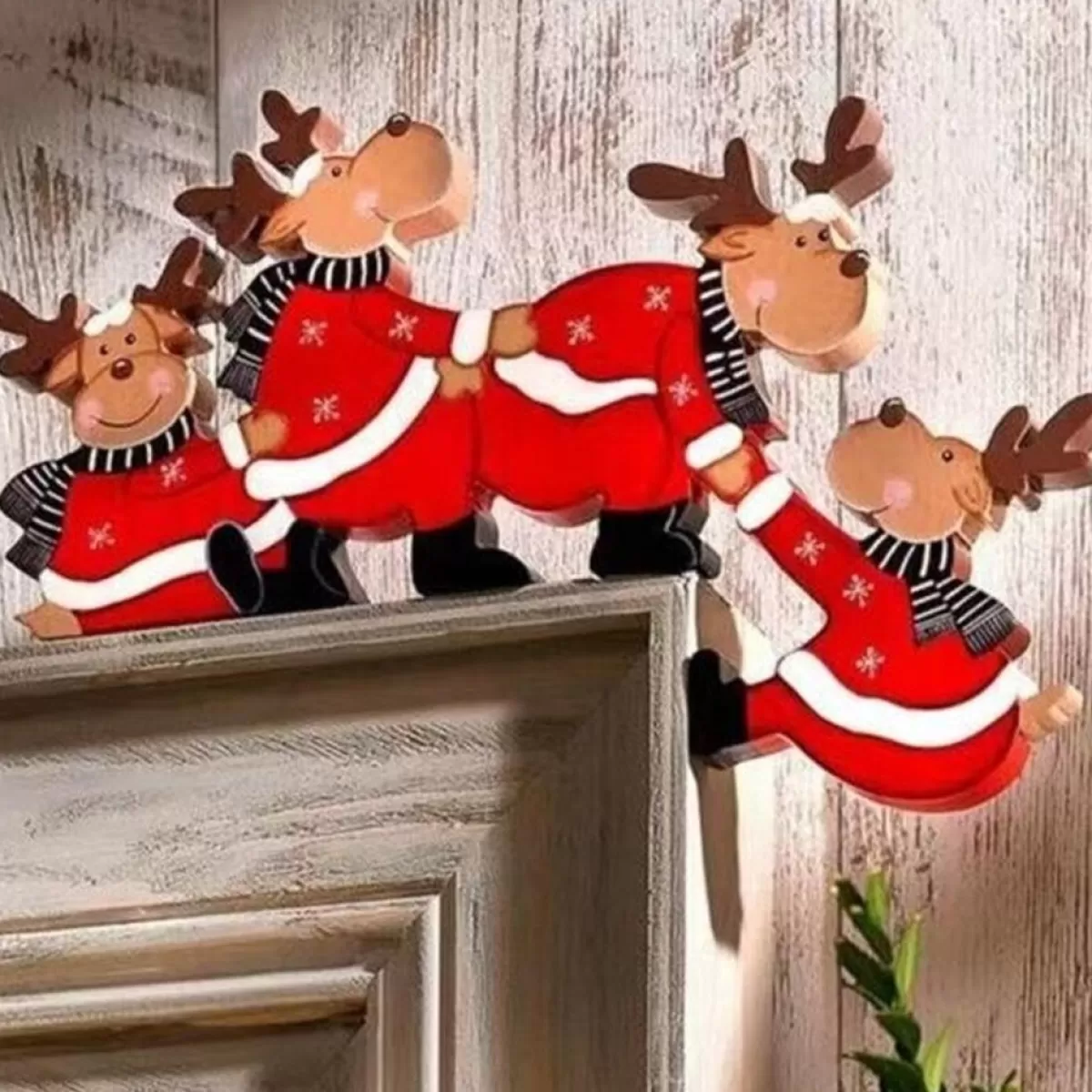 Merkloos Kersthanger>Kerst - Decoratie - Kerstartikelen - Hoek - Winter - Kerstdecoratie - Muur - Home Decor - Rendier