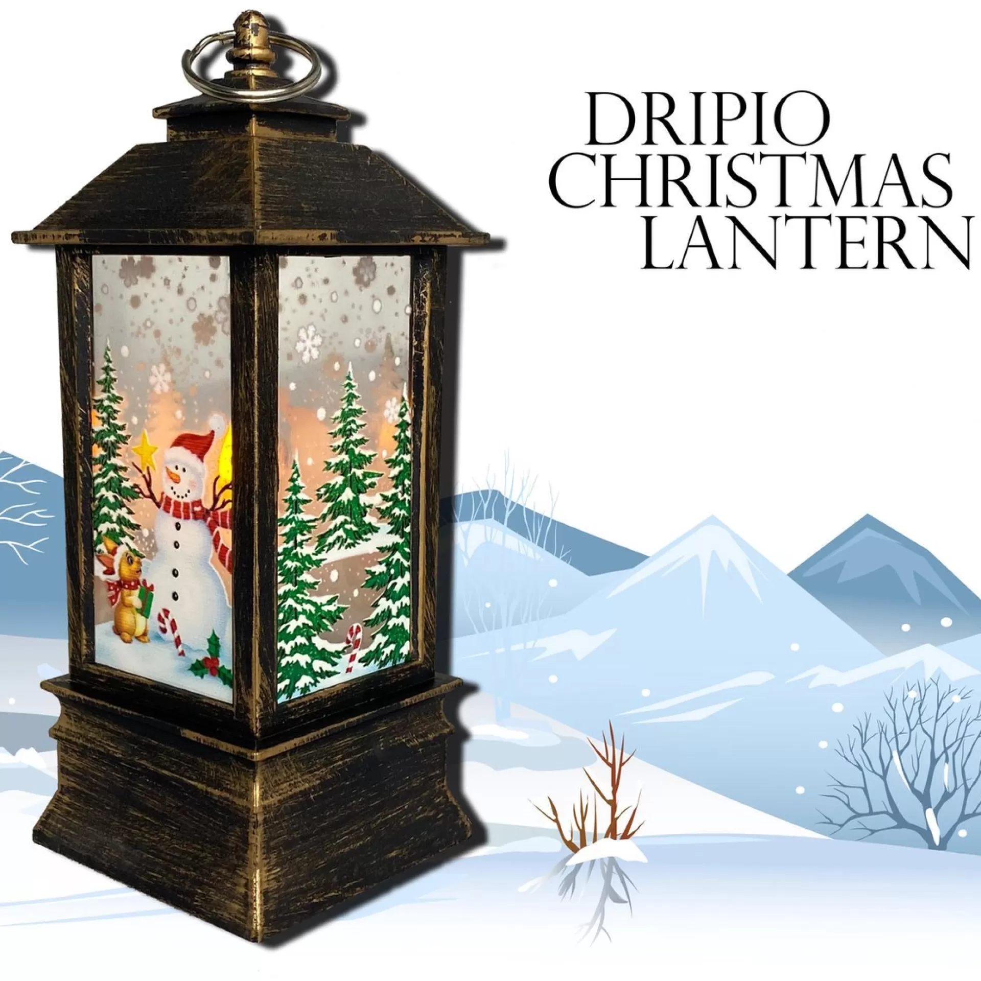 Dripio Kerst Lantaarn | Indoor Kerst Verlichting - Sfeer Verlichting - Lantaarn - Kerst Decoratie - Kerstversiering - Led - Kerstverlichting Binnen - Black Friday Sale New