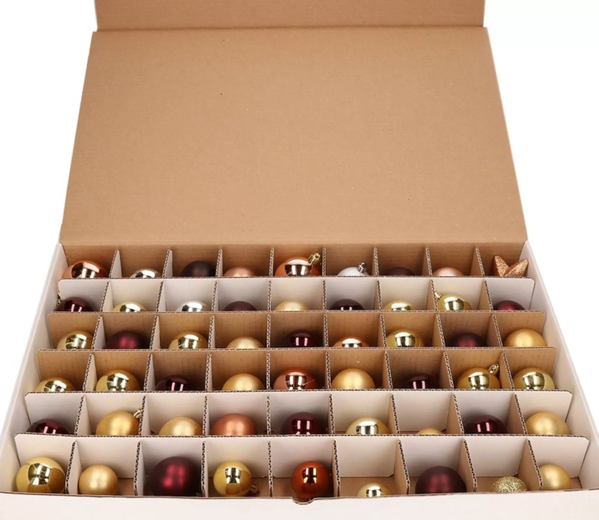 Bellatio Decorations Kerstballen Opbergbox - 2 Stuks Vakjesdozen Voor 54 Kerstballen Van 6 Cm Cheap