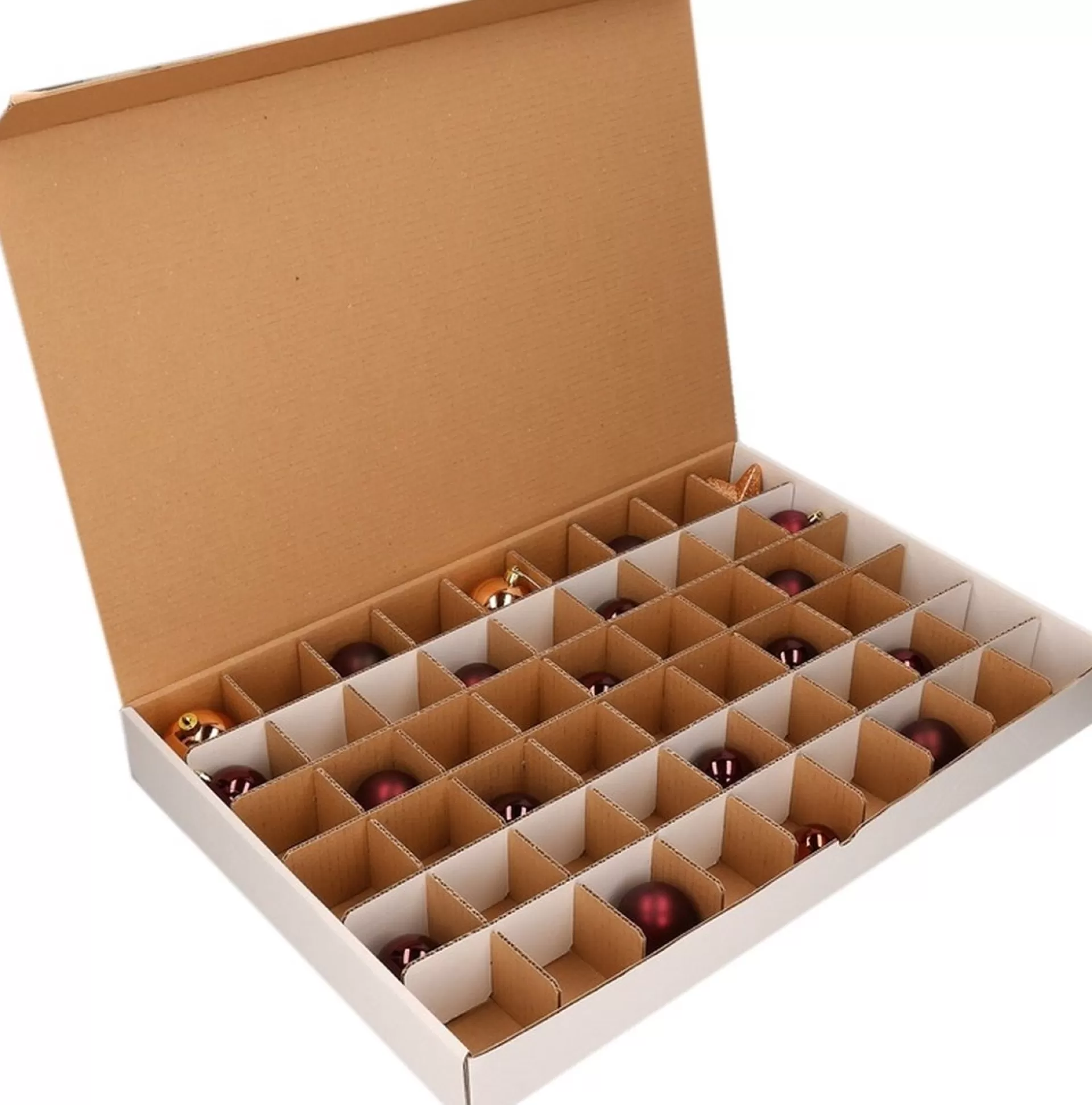 Bellatio Decorations Kerstballen Opbergbox - Vakjesdoos Voor 54 Kerstballen Van 6 Cm Cheap