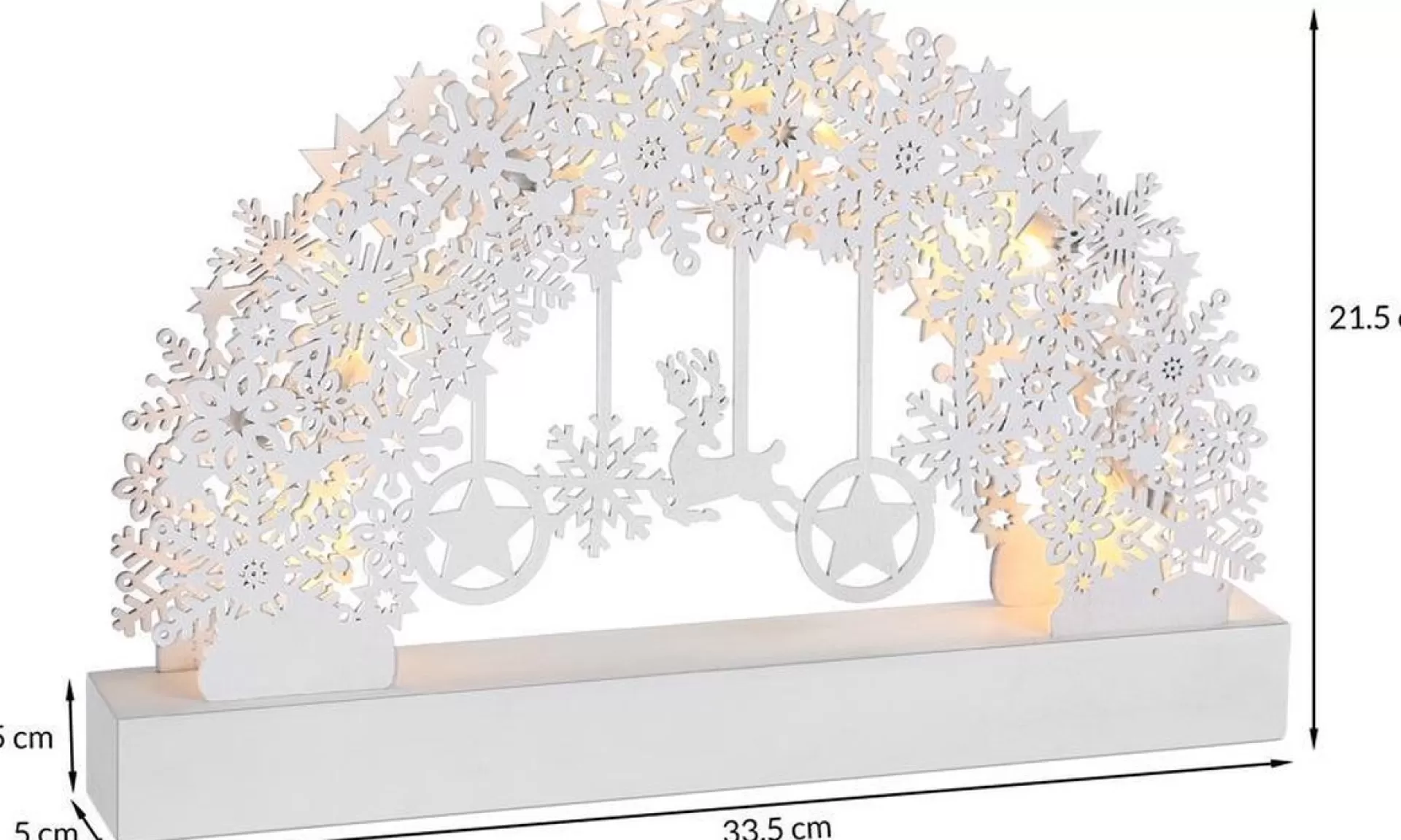 Monzana Kerstboog Sneeuwvlokken Led – Batterij – Warm Wit Online