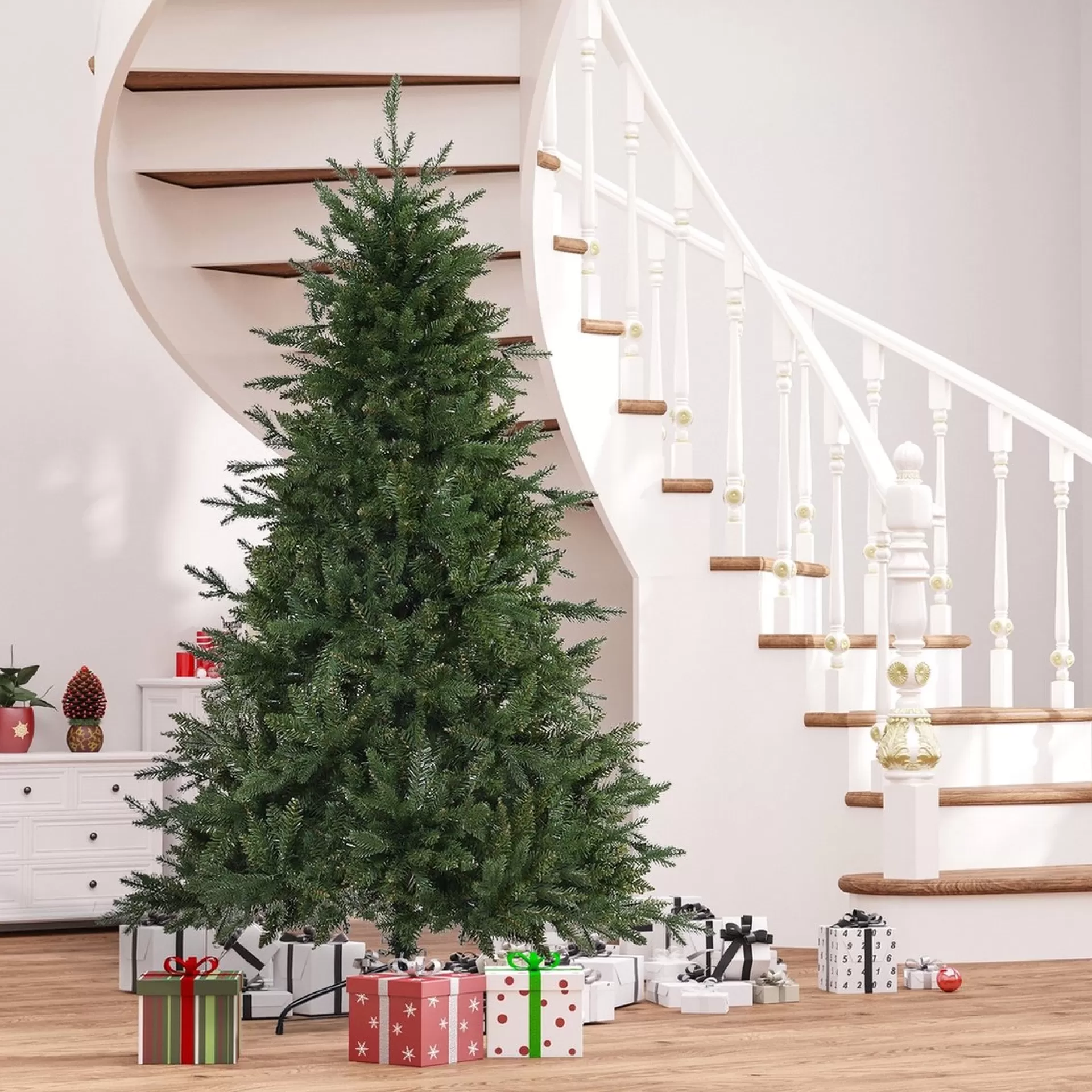 ChristmasGoodz Kerstboom - Kunstkerstboom - Kunstkerstboom 180 Cm - H 180 X B 115 Cm Discount