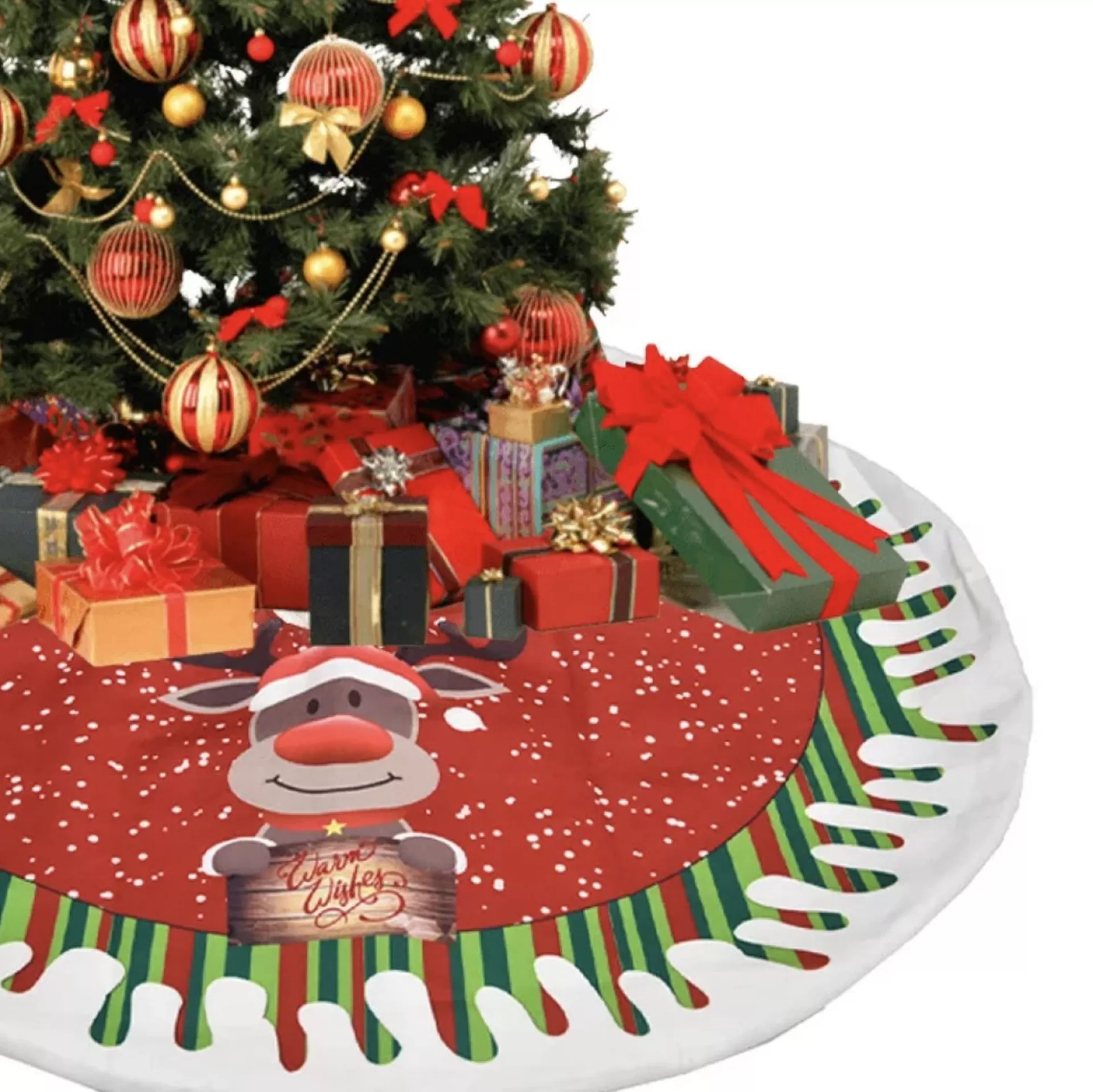 Without lemon Kerstboom Rok - Binnenhuis Decoratie - Kerst Decoratie - Rendier Kerstboom Vloerkleed - s - Rond Kerstkleed - Onder Kerstboom - 80Cm Discount