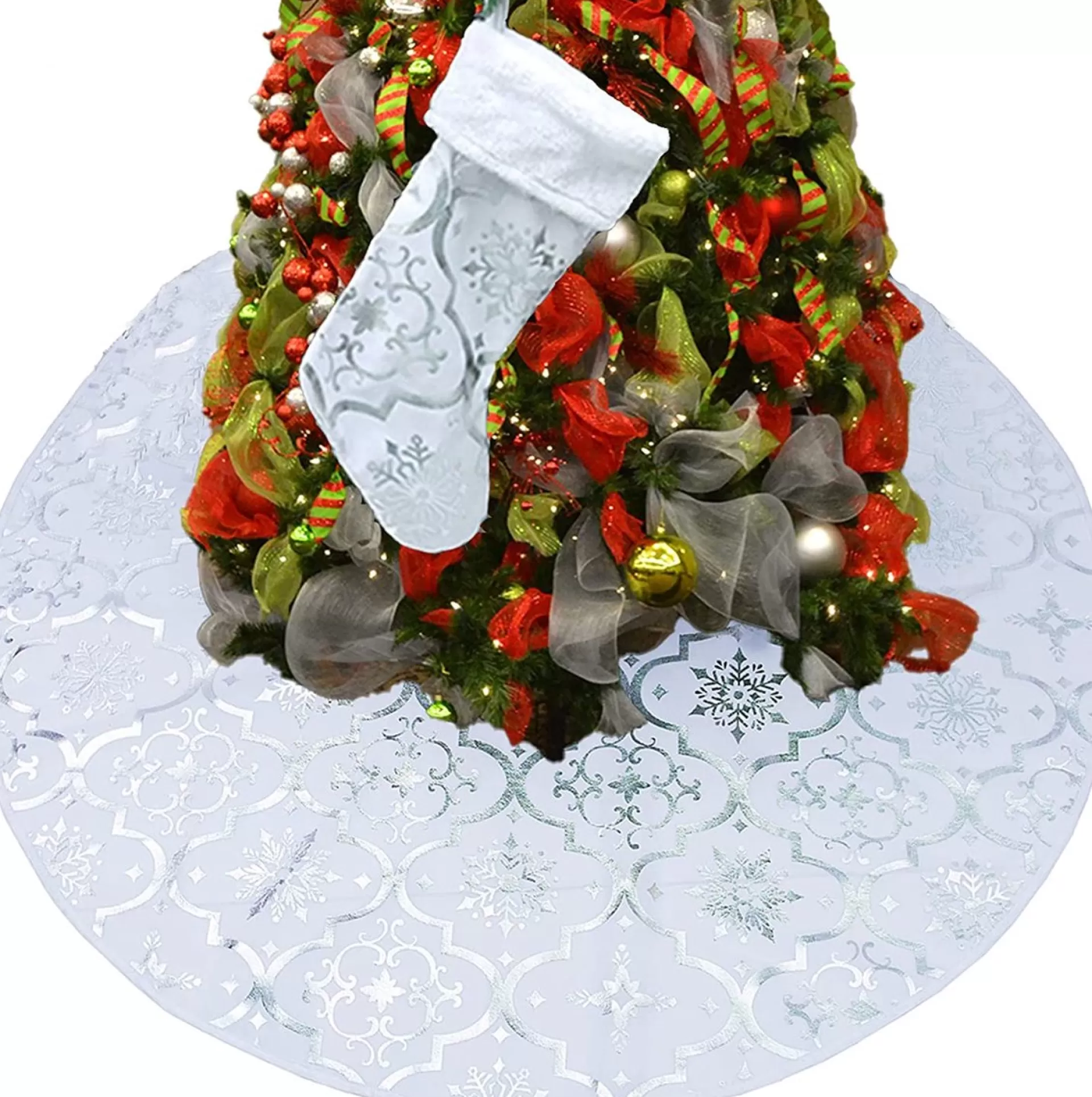 Selwo Kerstboomdeken, Kerstboomdeken, Kerstboomrok, 120 Cm, Ronde Kerstdeken, Met Kerstkous, Kerstdecoratie Voor Kerstmis Best Sale