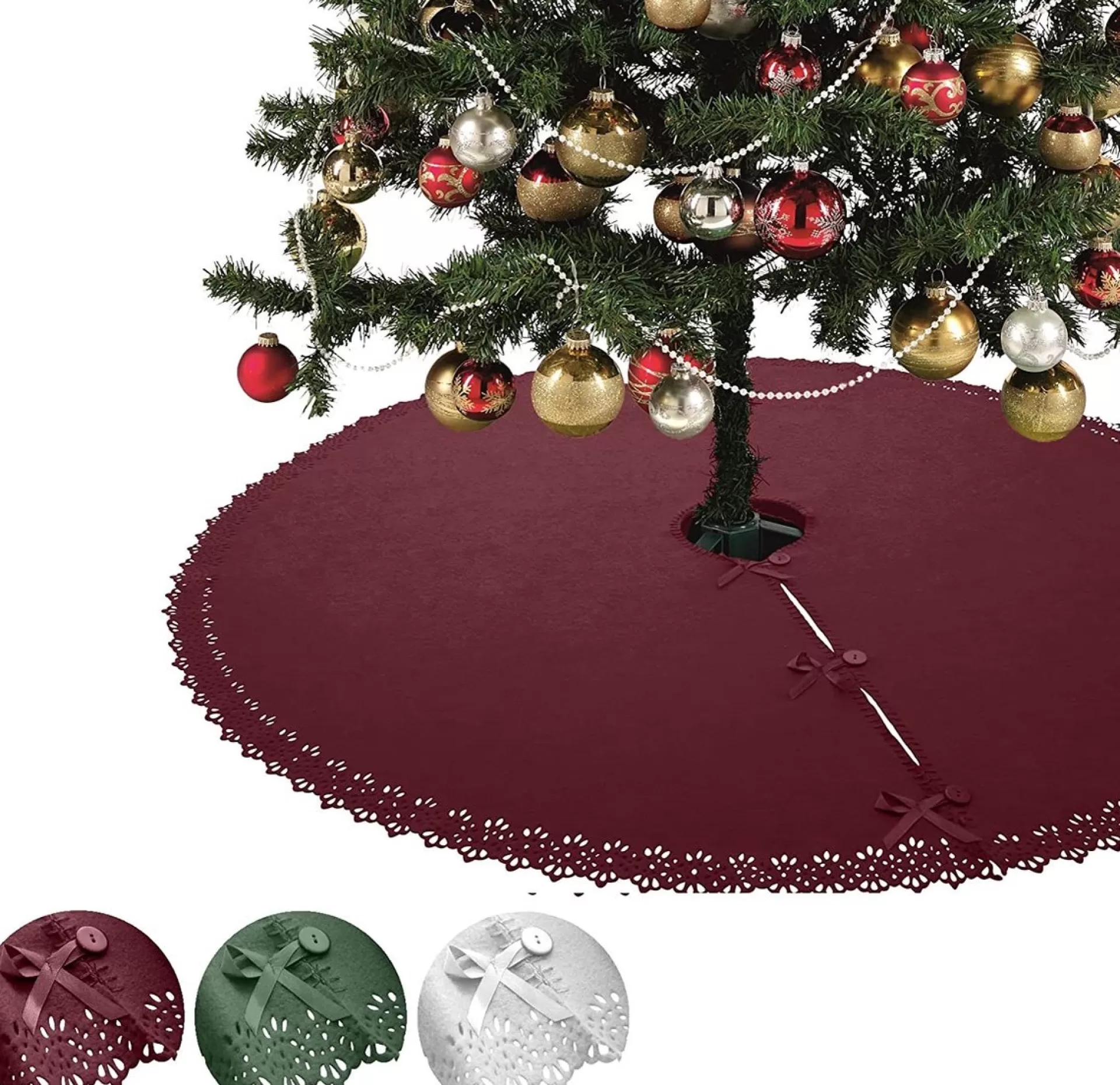 Merkloos Kerstboomrok - Kerstboomkleed – Luxe Kerstboomrok Best