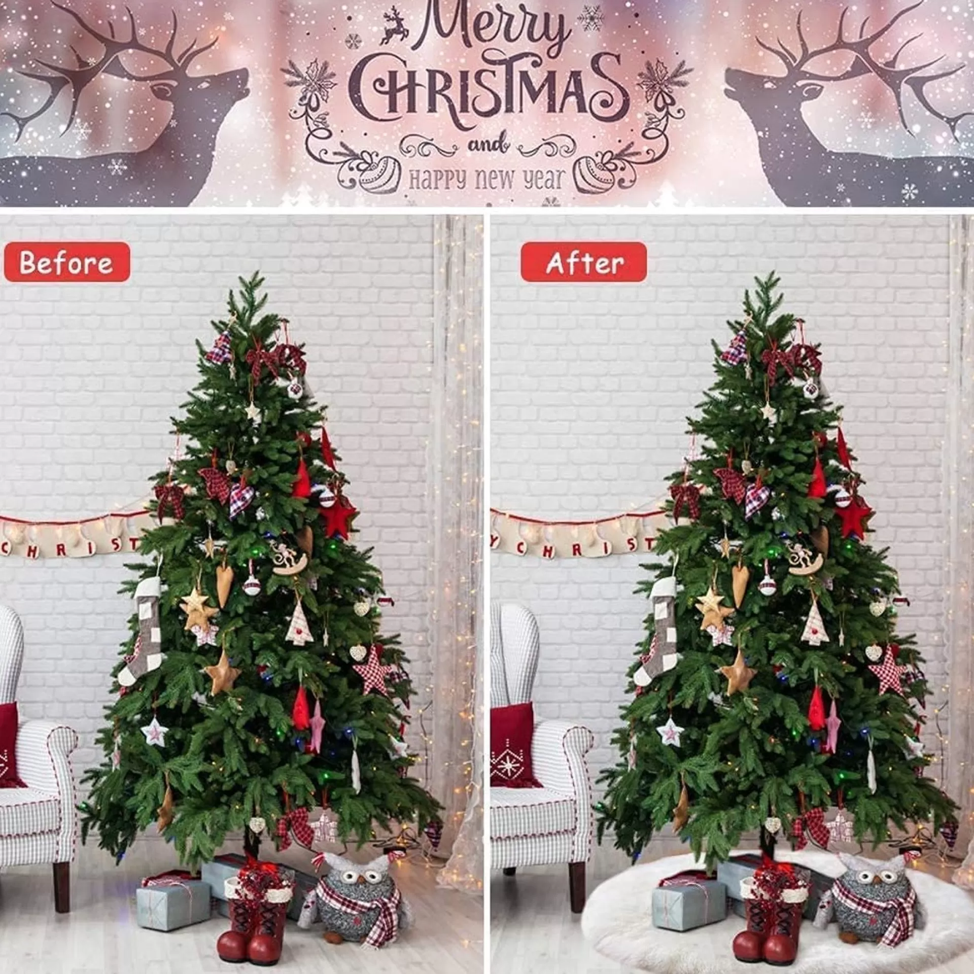 Merkloos Kerstboomrok - Kerstboomkleed – Luxe Kerstboomrok Clearance