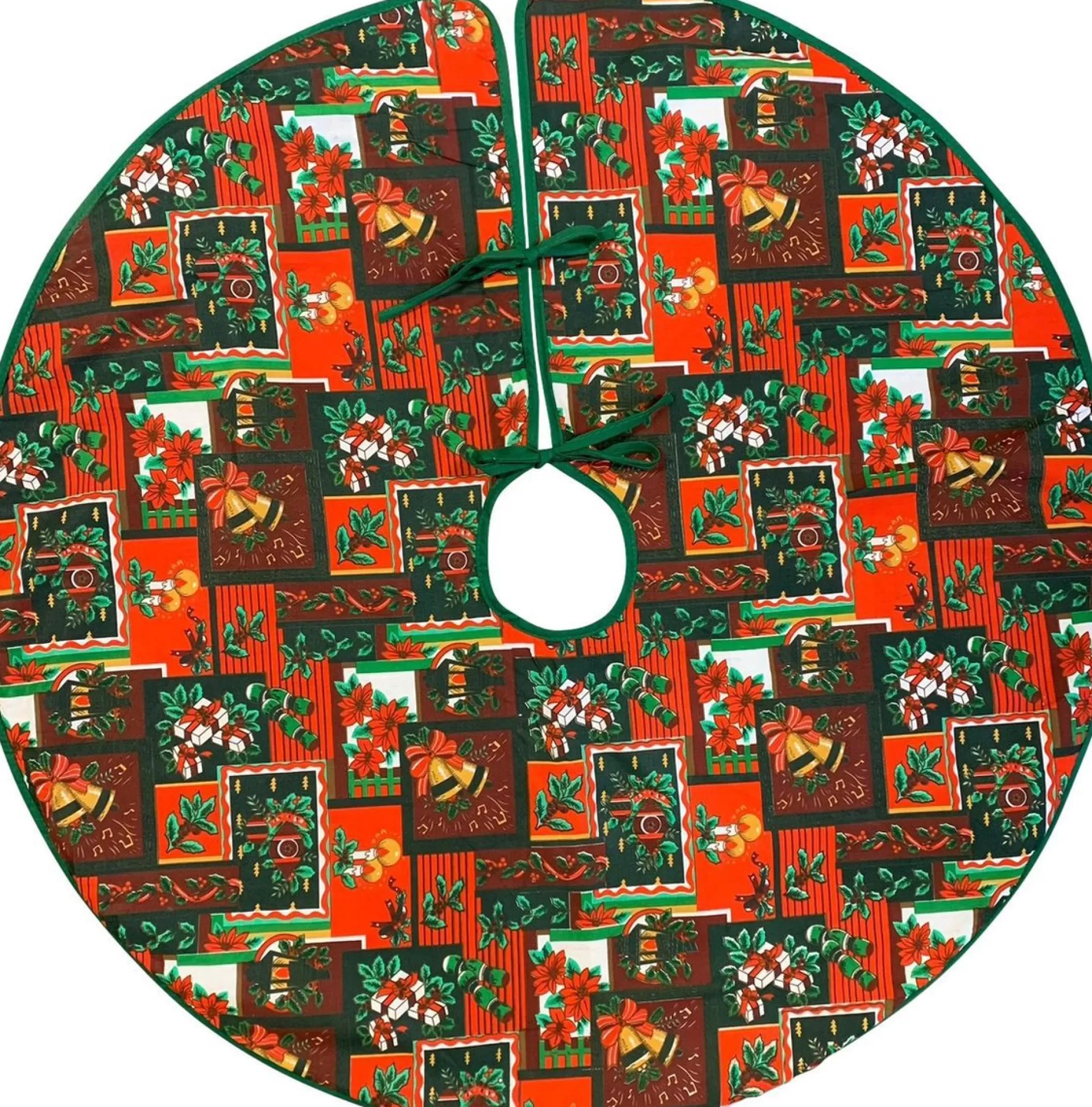 Lemetex Kerstboomrok - Treeskirt - Rood-Groen - Kerstprint Discount