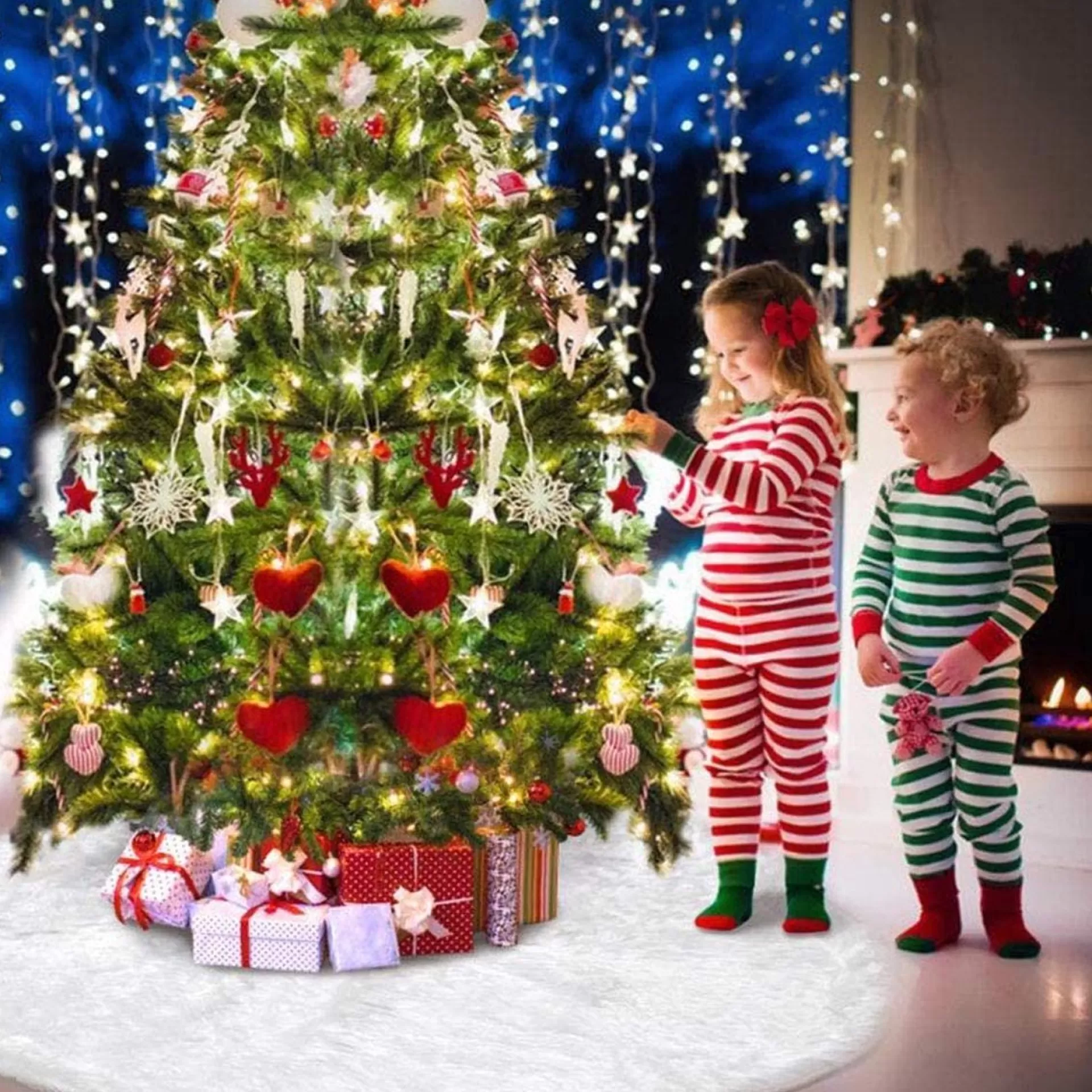 ’merkloos’ Kerstboomrokken - 3 Kleuren - Kerstboom Kleed - 100 Cm - Imitatiebont - Hoogwaardige Kwaliteit Hot