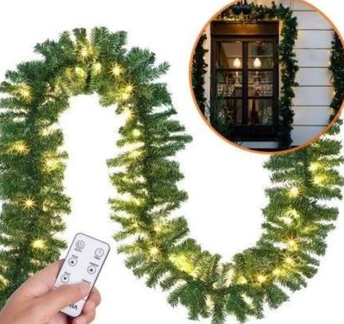 Casaria Guirlandes>Kerstguirlande - 5 M En 5 M Stroomkabel - 100 Led - Afstandsbediening