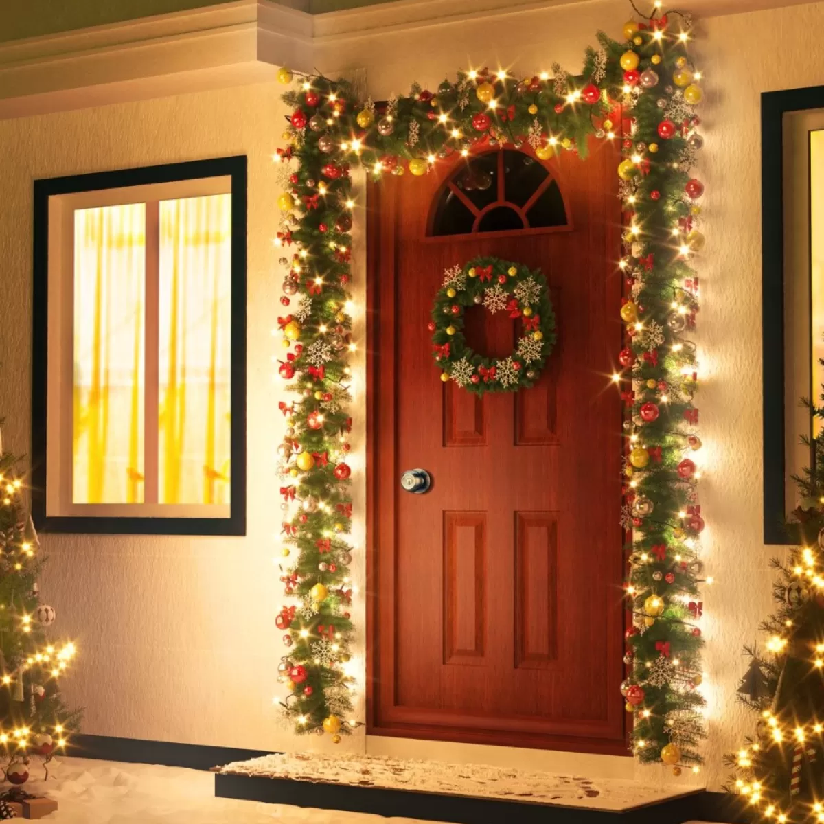 Casaria Guirlandes>Kerstguirlande - 5 M En 5 M Stroomkabel - 100 Led - Afstandsbediening