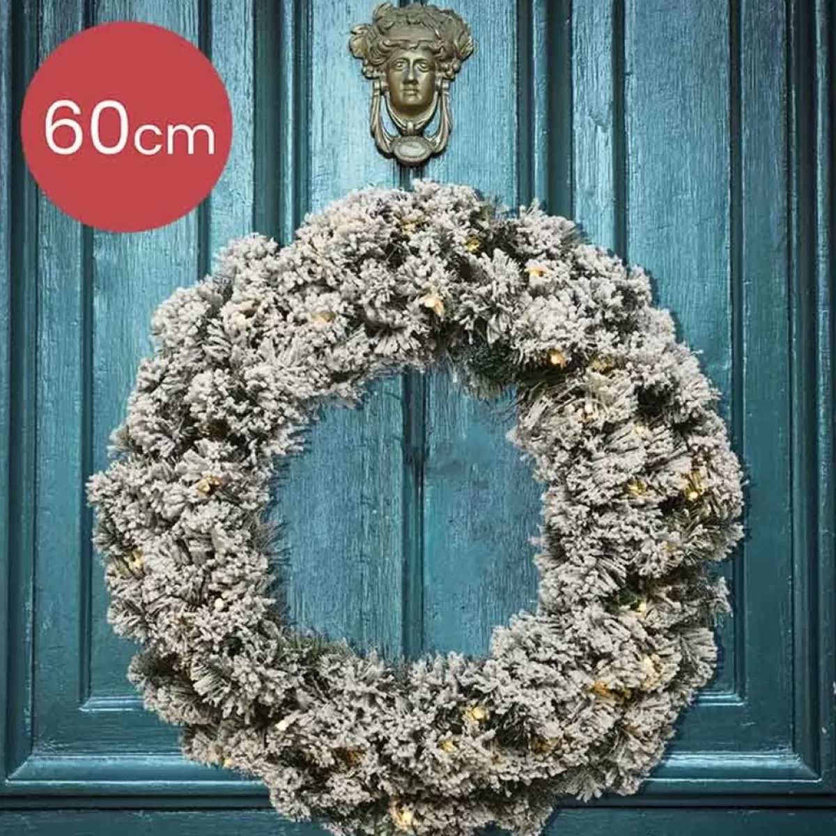 Lumineo Kerstkransen>Kerstkrans Imperial Met Sneeuw 60Cm En 50Led Lampjes