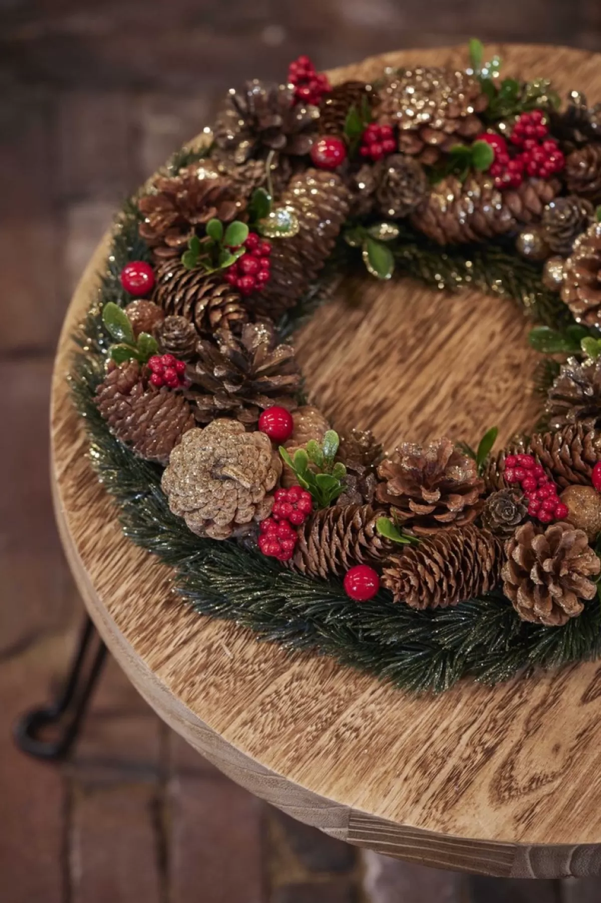 Naturn Christmas Kerstkransen>Kerstkrans Landelijk - Pinecone Snowflake | O 30 Cm | Krans Landelijk Rond | Kerstdecoratie Deurkrans | Krans Voor De Kerst | Kerstversiering Kransen | Kerstcadeau