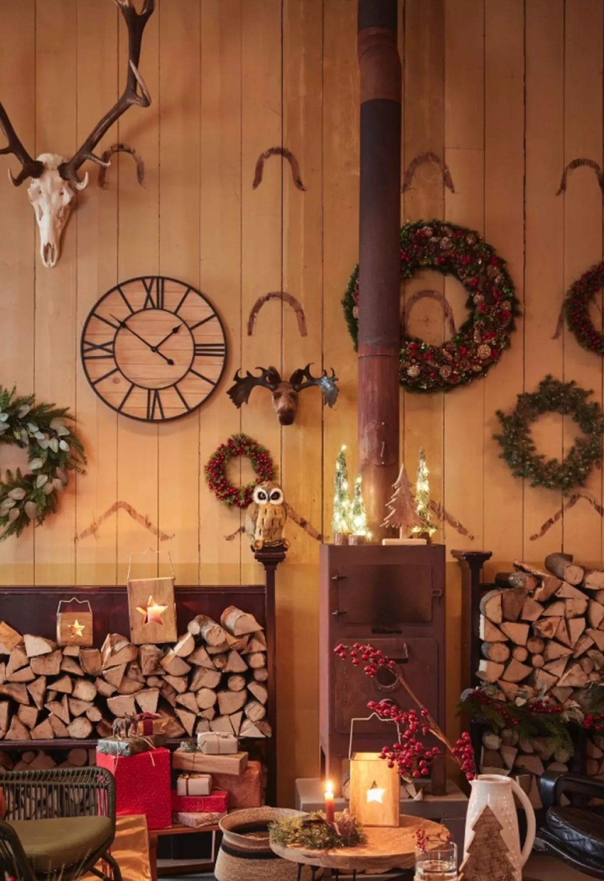 Naturn Christmas Kerstkransen>Kerstkrans Landelijk Van | O 35 Cm | Kerstkransen Landelijk Rond | Kerstversiering Decoratie Binnen | Kerstdecoratie Deurkrans | Krans Voor De Kerst | Kerstversiering Kransen | Rood