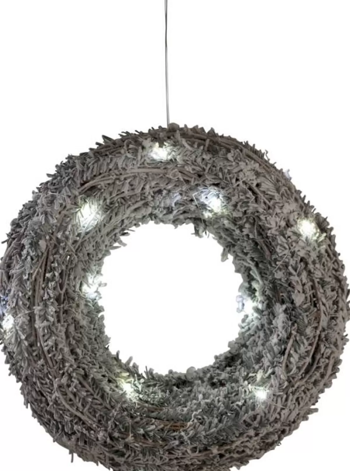 Zonder merk Kerstkransen>Kerstkrans Met Led Verlichting Rond 30Cm