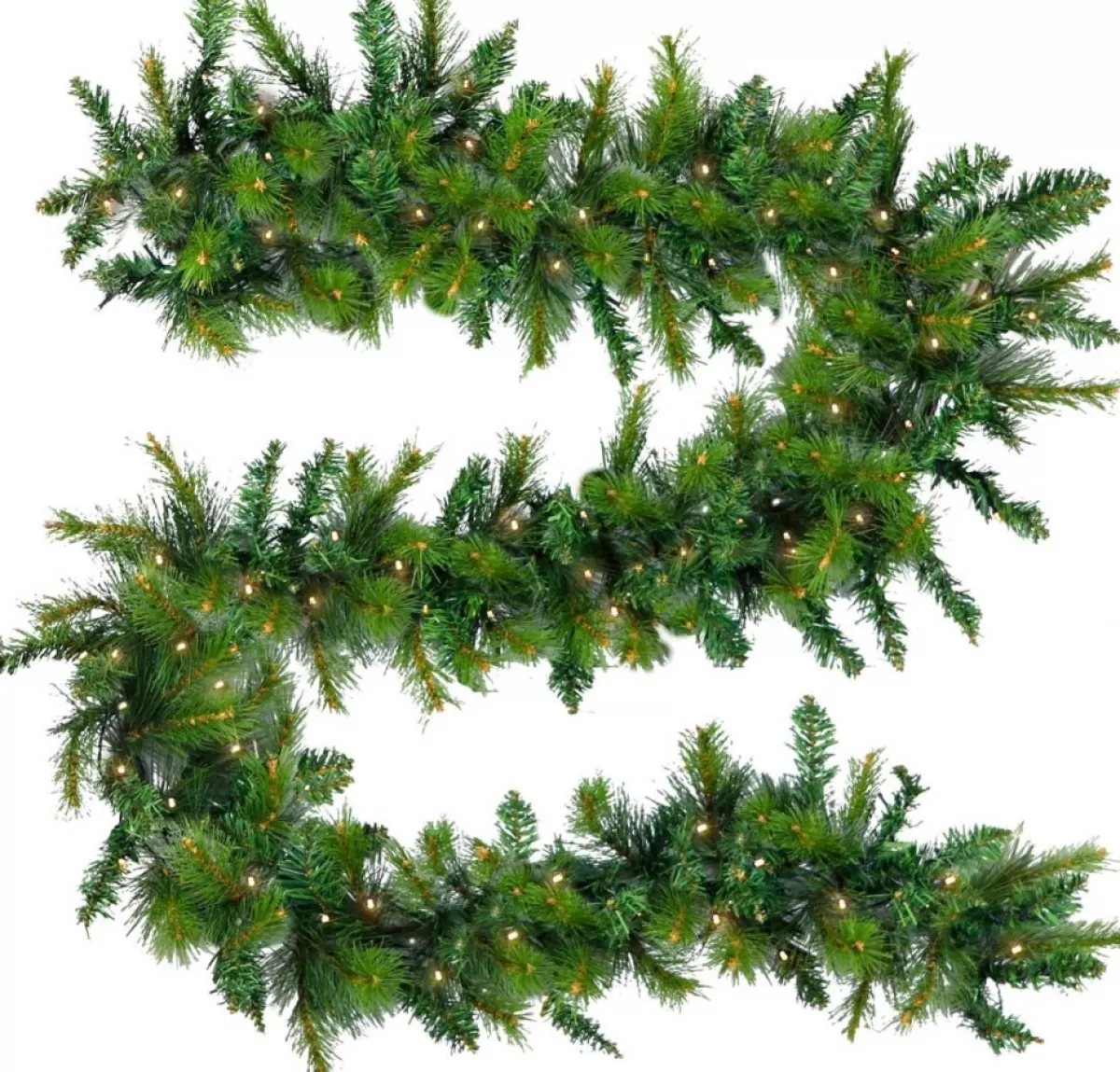 Merkloos Guirlandes>Kerstslinger 'King Tree' – Met Led - Guirlande - Kerstversiering - 270 Cm