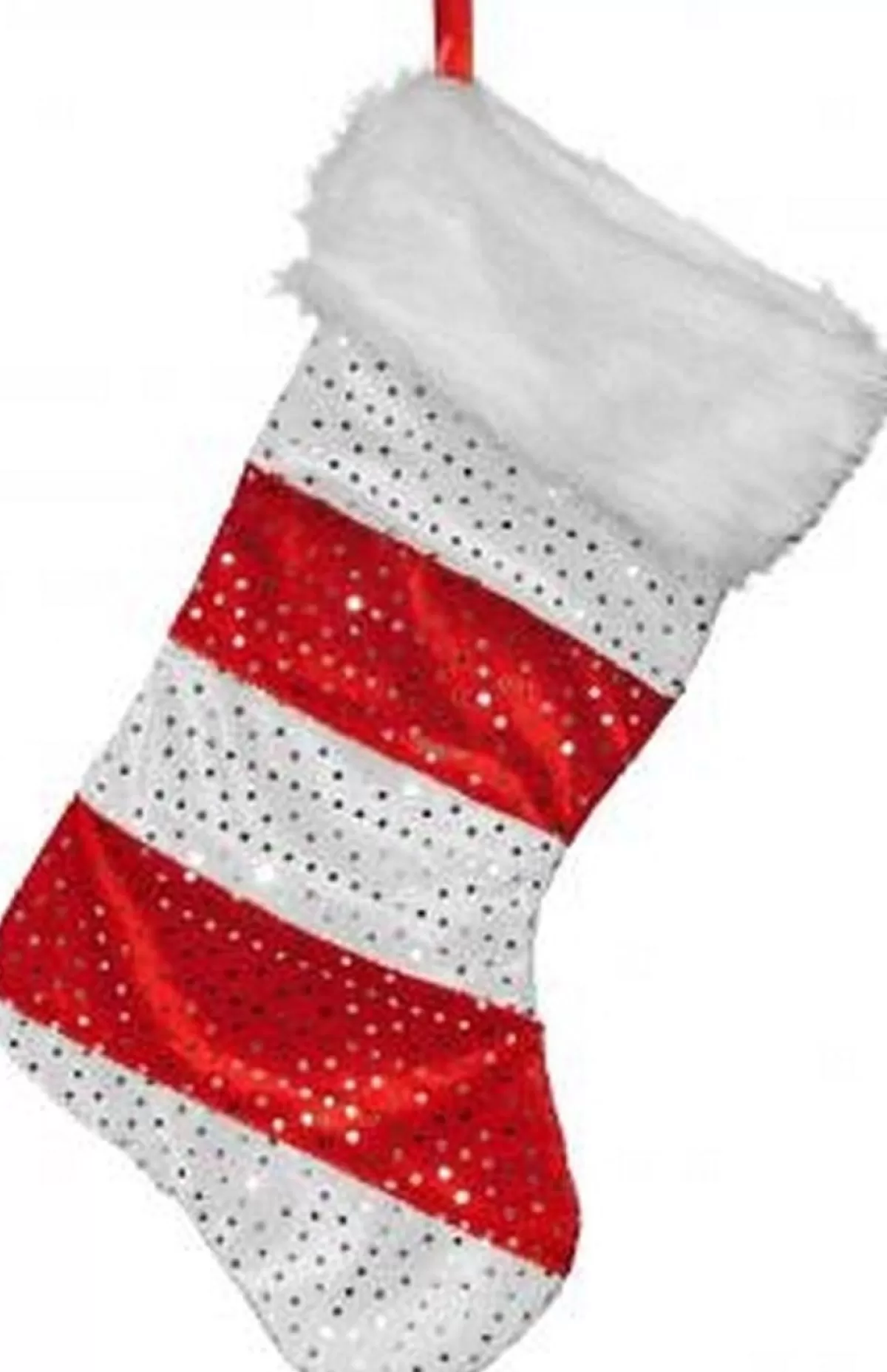 Merkloos Kerstsokken>Kerstsokken - 2X Stuks - Rood - H43 En H48 Cm - Kerstdecoratie