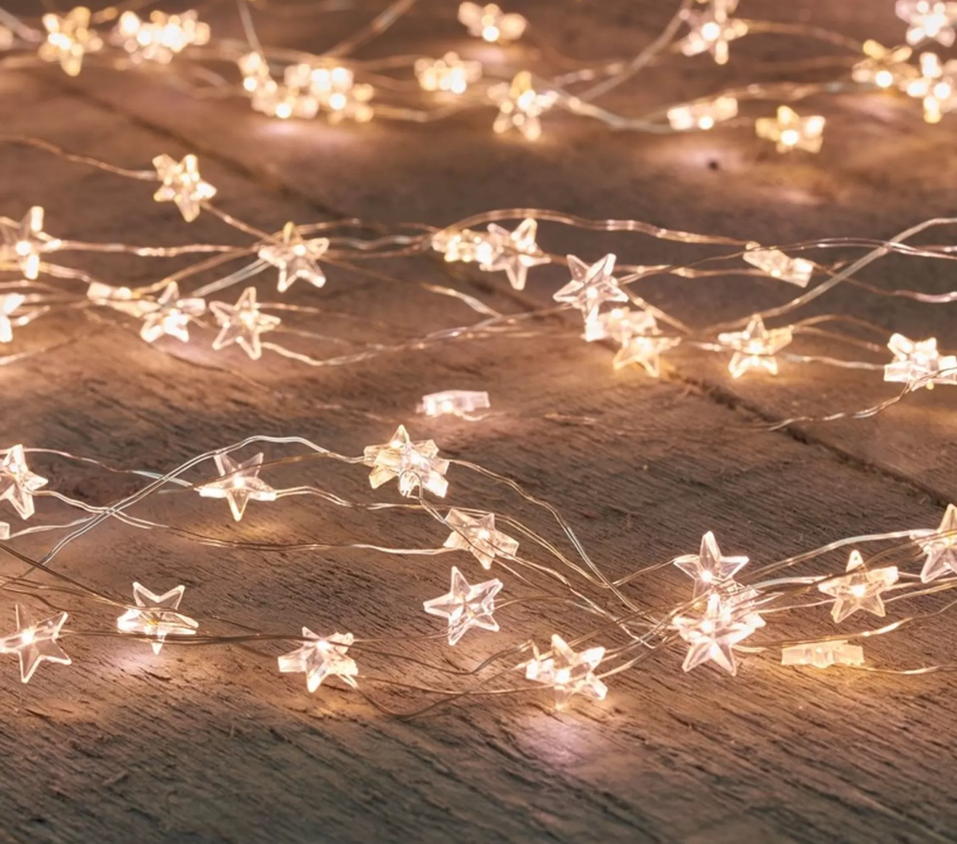 Anna's Collection Kerstverlichting Cascadelichtjes Met Timer 40 Lampjes Sterretjes Warm Wit - Voor Binnen Gebruik Sale