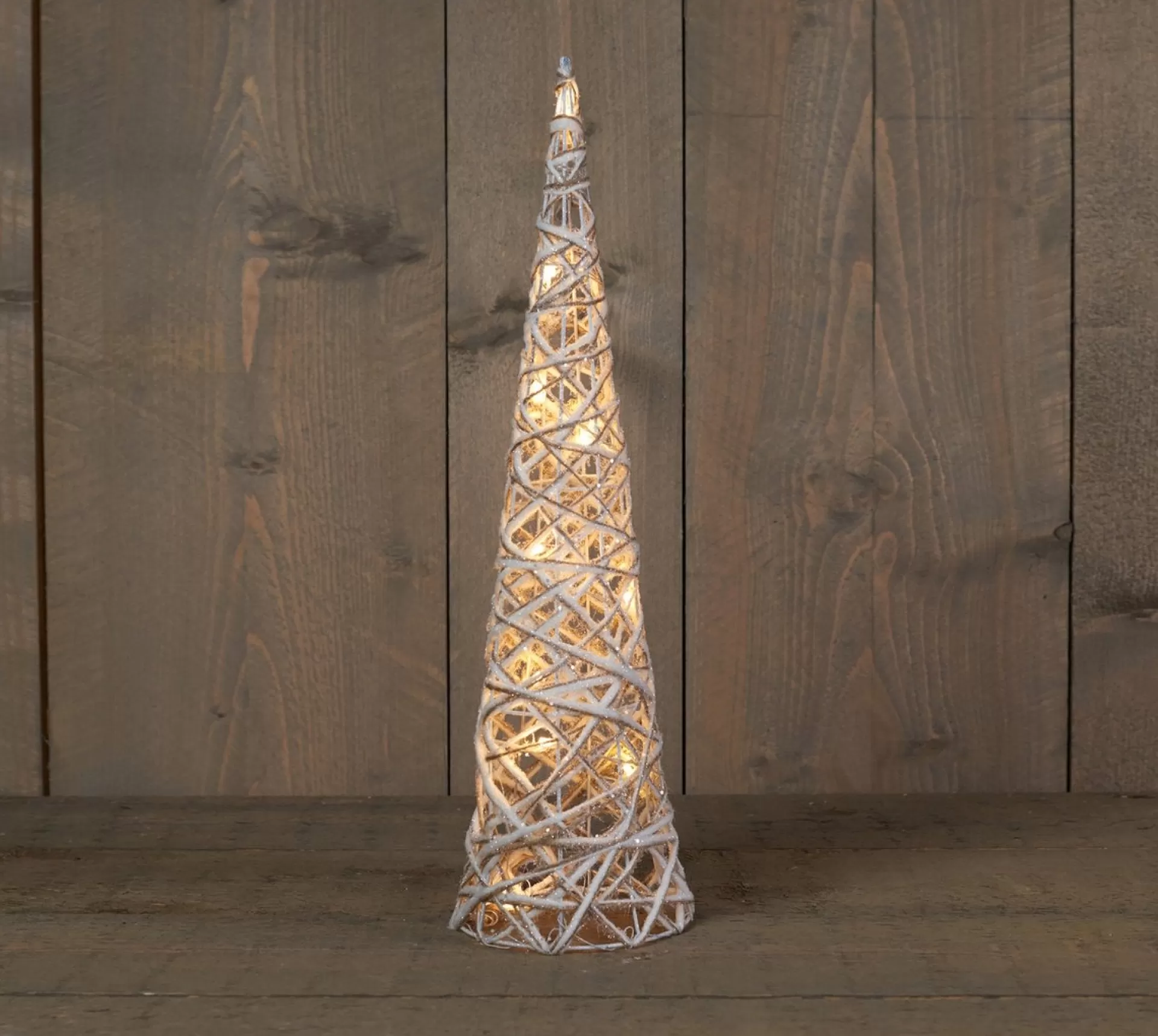 Anna's Collection Kerstverlichting Figuren Led Kegel Kerstboom Glitter Lamp 60 Cm - Verlichte Kegels/Kegelvorm Bomen/Kerstbomen/Kegelkerstbomen Sale