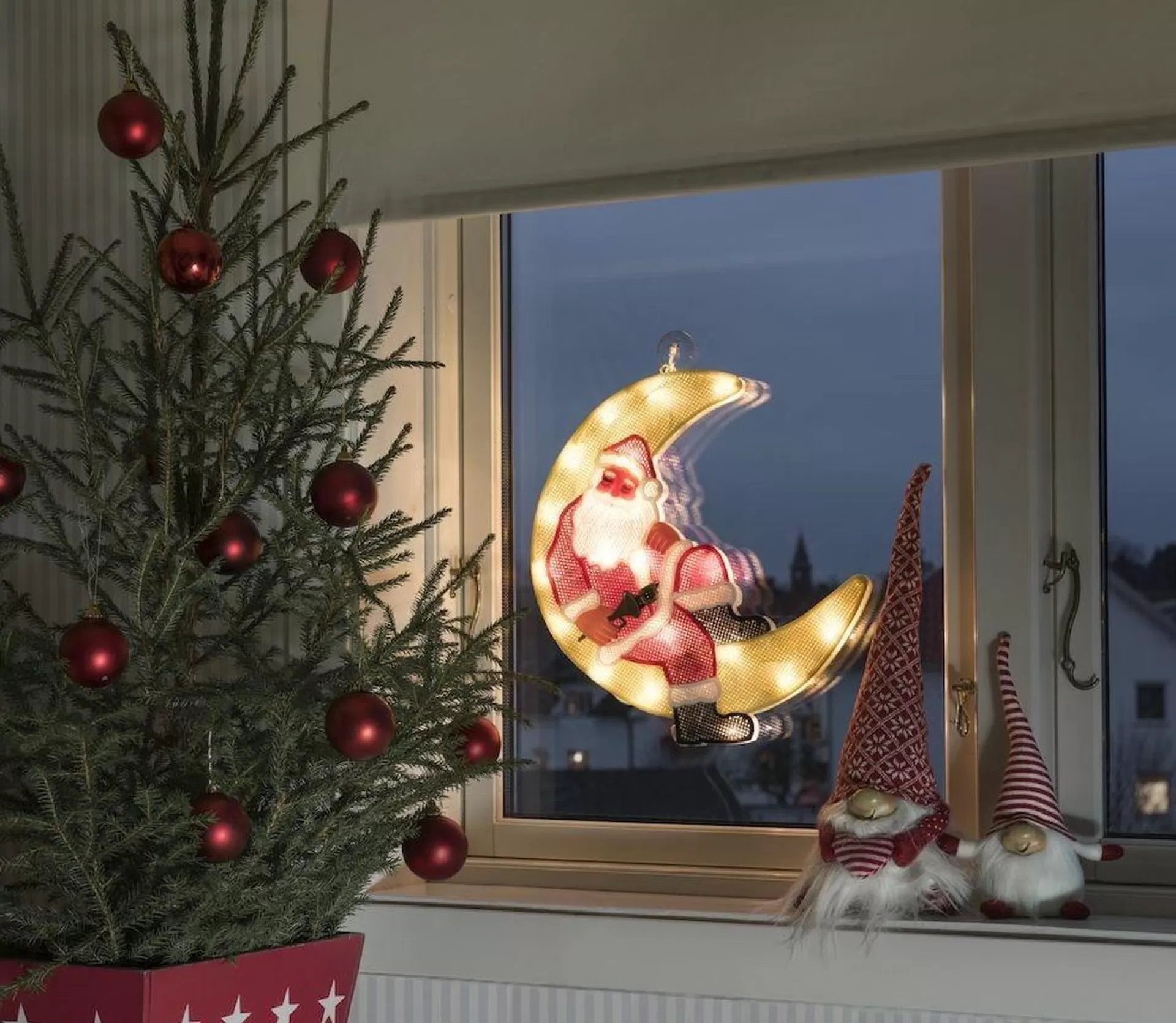 Konst Smide Led Raamdecoratie Kerstman Verlichte Kerstfiguren - 40 Cm - Maan - 20 Leds Best Sale