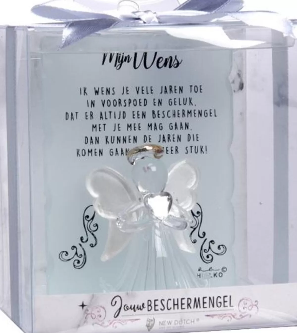 New dutch Kerstbeelden>Kristallen Beschermengel Met Gedicht Mijn Wens - Kado - - Gedicht Mijn Wens - Uniek Kado