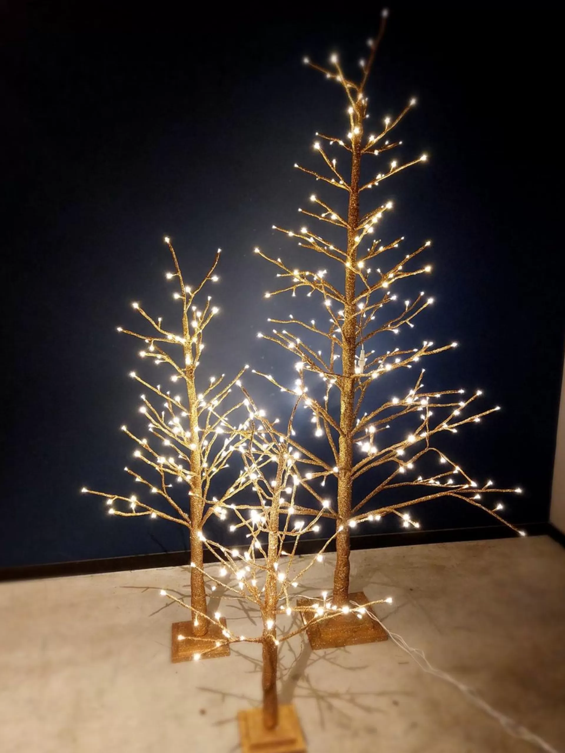 vanNatuurlijk.nl Kunstboom | Kerst | Koperkleur | Glitter | Met Verlichting | H180Cm Hot