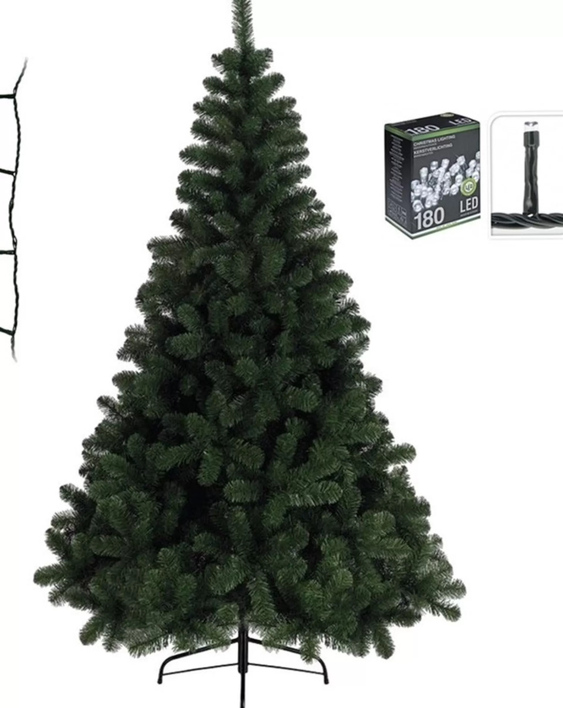 Merkloos Kunstkerstboom Imperial Pine - 120 Cm - Met Warm Witte Verlichting Flash Sale