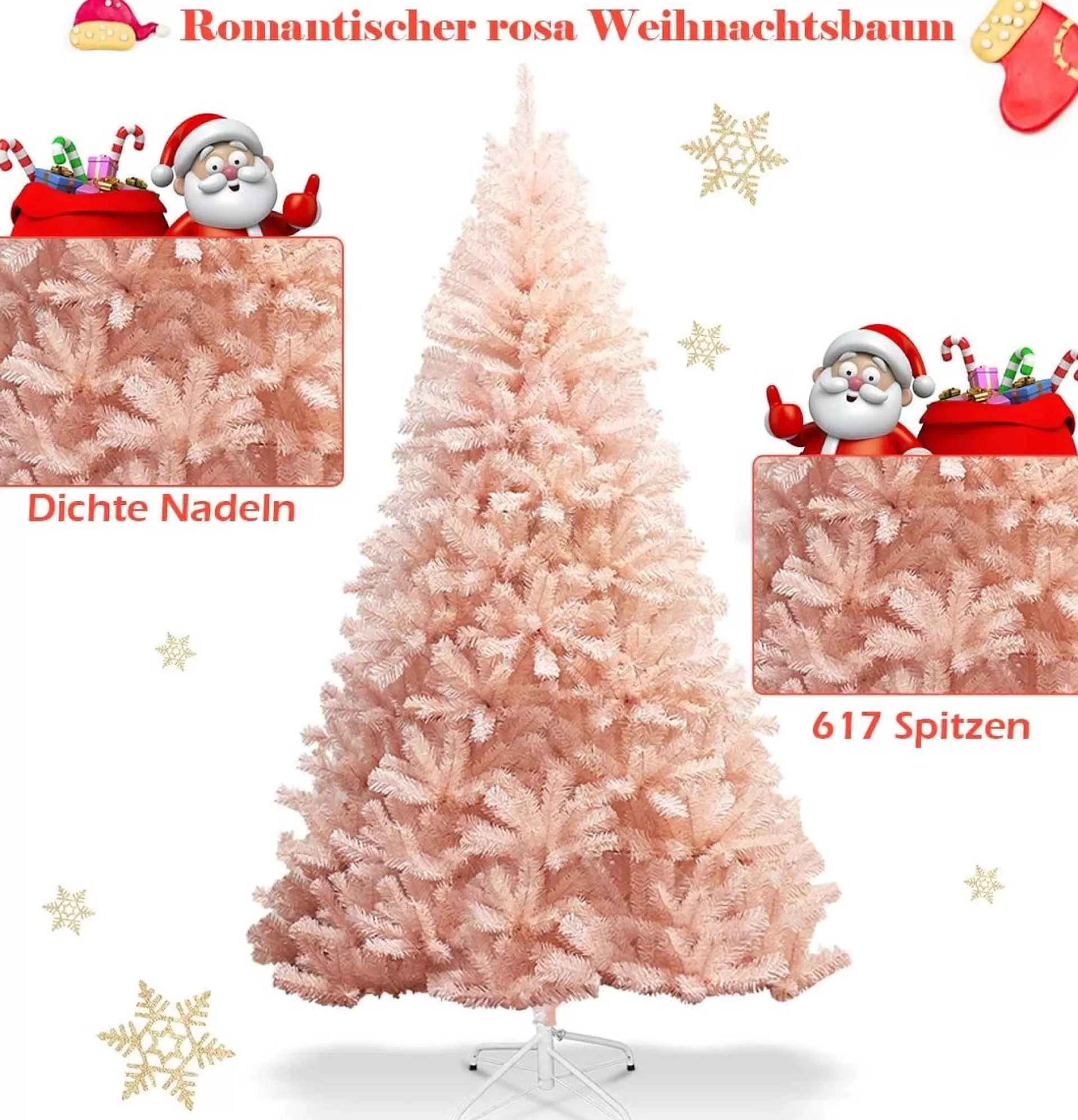 Costway Kunstkerstboom Metalen Standaard - Pvc Naalden - Kerstmis - Kerstboom - 180 Cm Discount