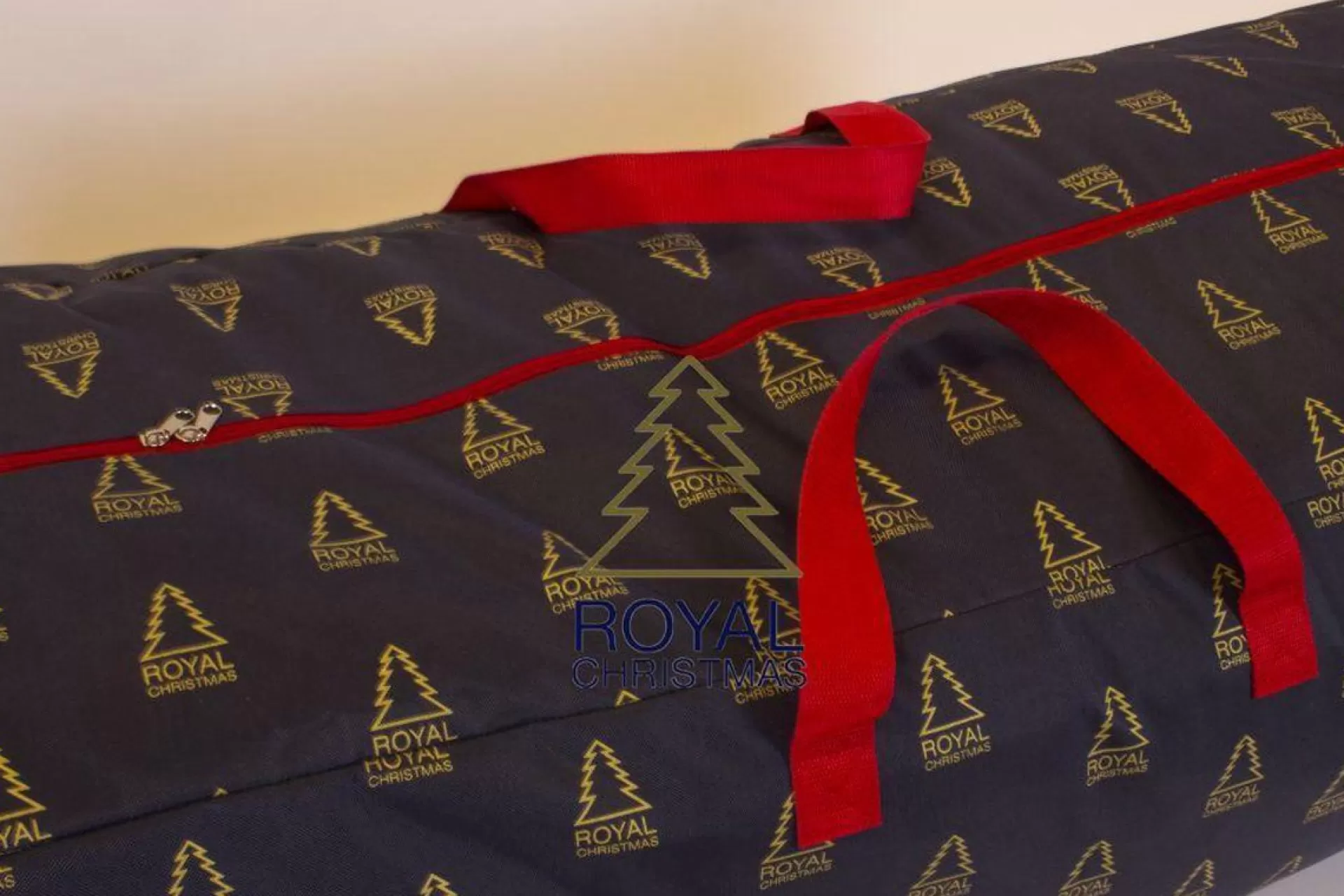 Royal Christmas Kunstkerstboom Opbergtas Deluxe - Kleur Blauw - © - Lengte 120 Cm X Breedte 43 Cm - Met Handige Ritssluiting En Handvaten Best