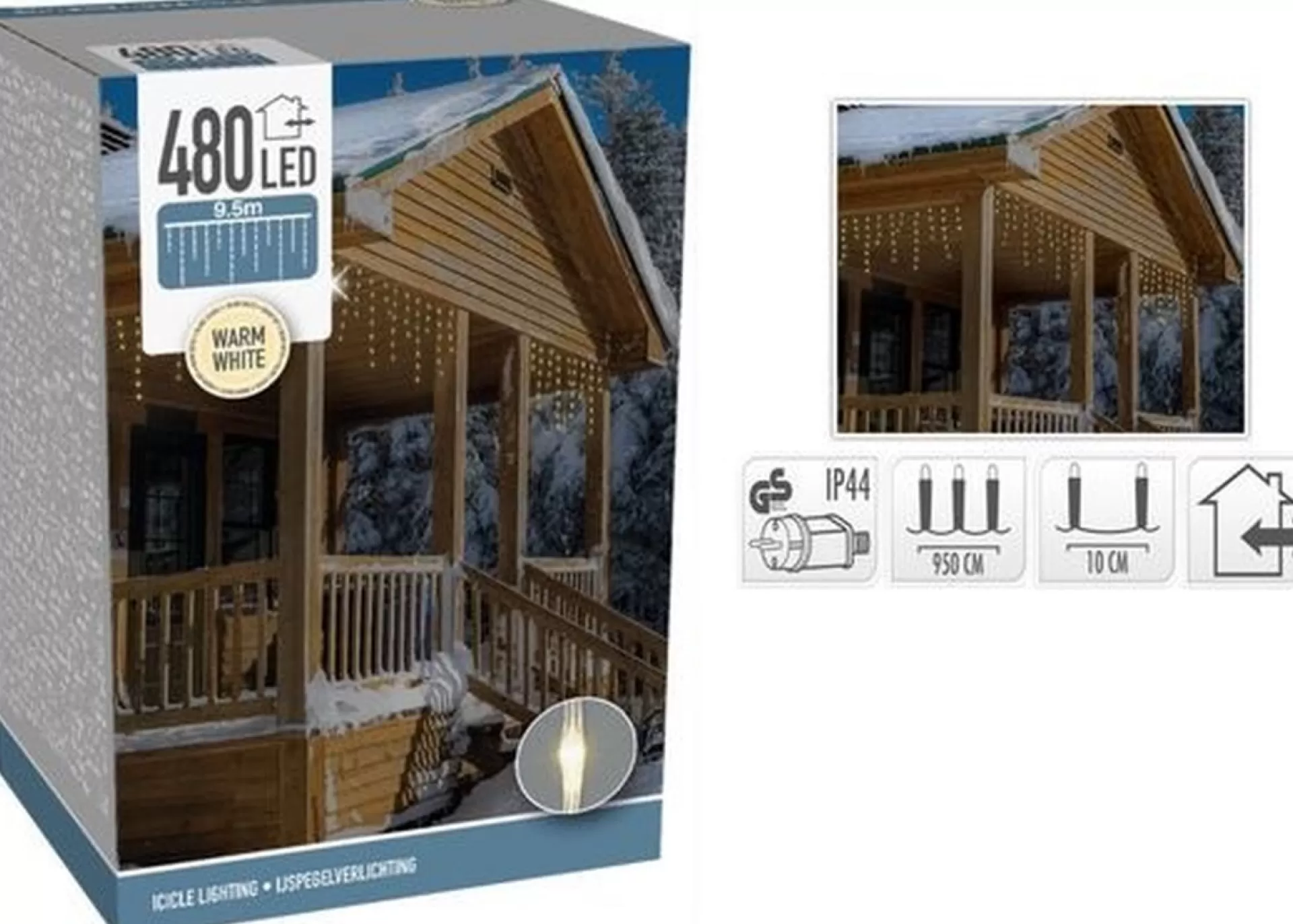 Nampook Led Ijspegel Kerstverlichting 480Led - 9,5 Meter - Voor Binnen & Buiten Sale