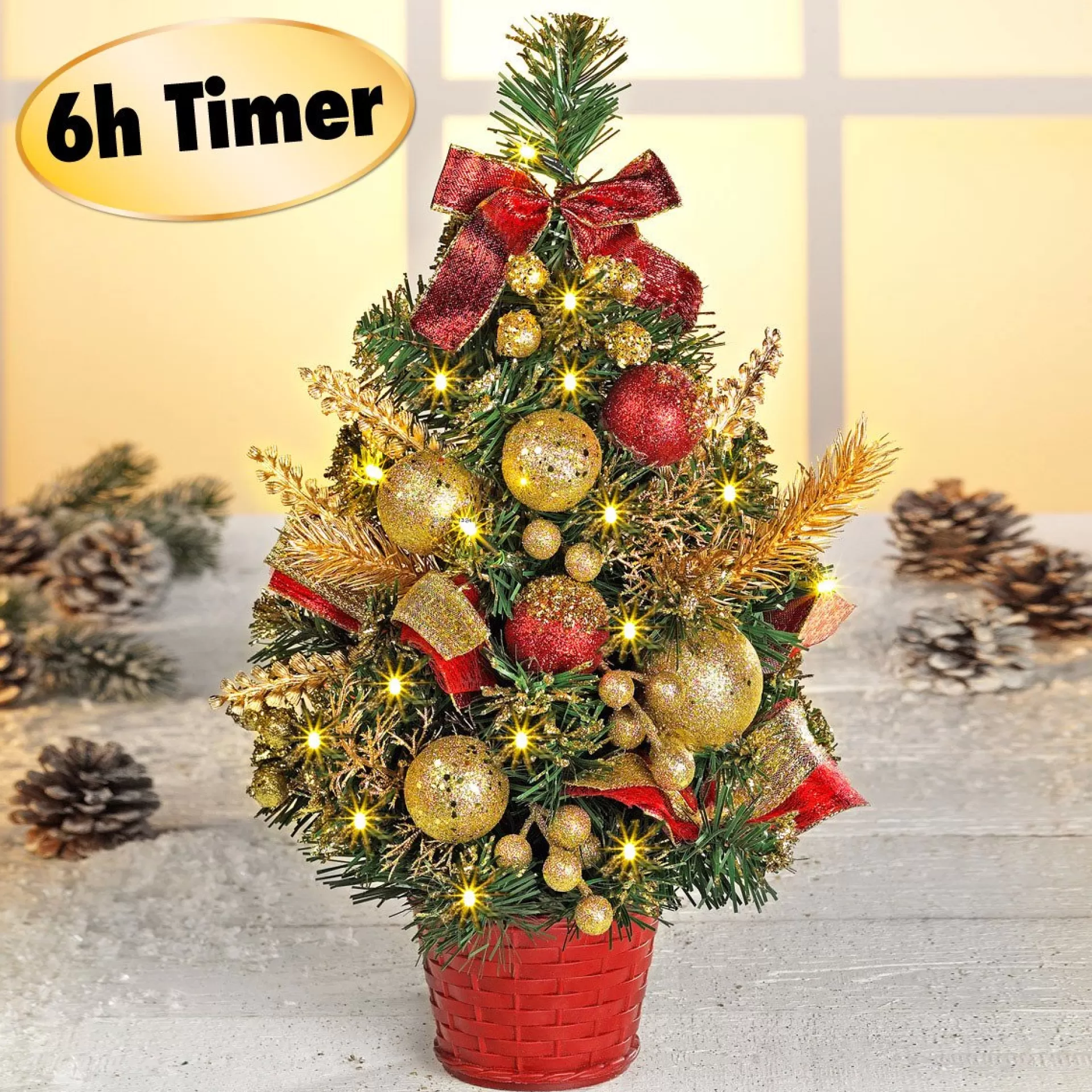 Merkloos Led Kerstboompje Met Timer Best Sale