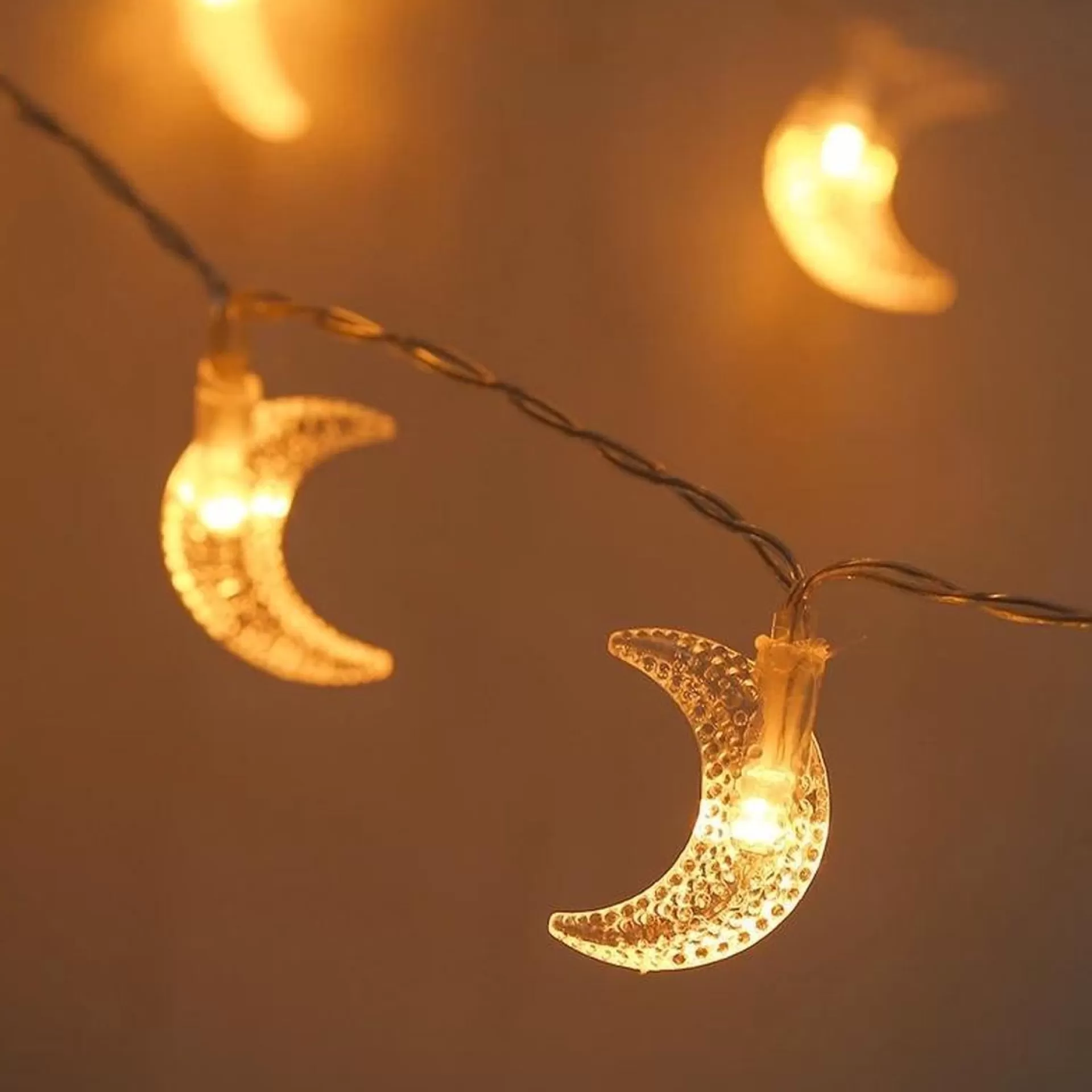 Brill-ligfut Led Lampjes Slinger - Maantjes - 3 Meter - 20 Lichtjes - Werkt Op Batterijen - Knipperfunctie - Slaapkamer - Kerstverlichting Cheap