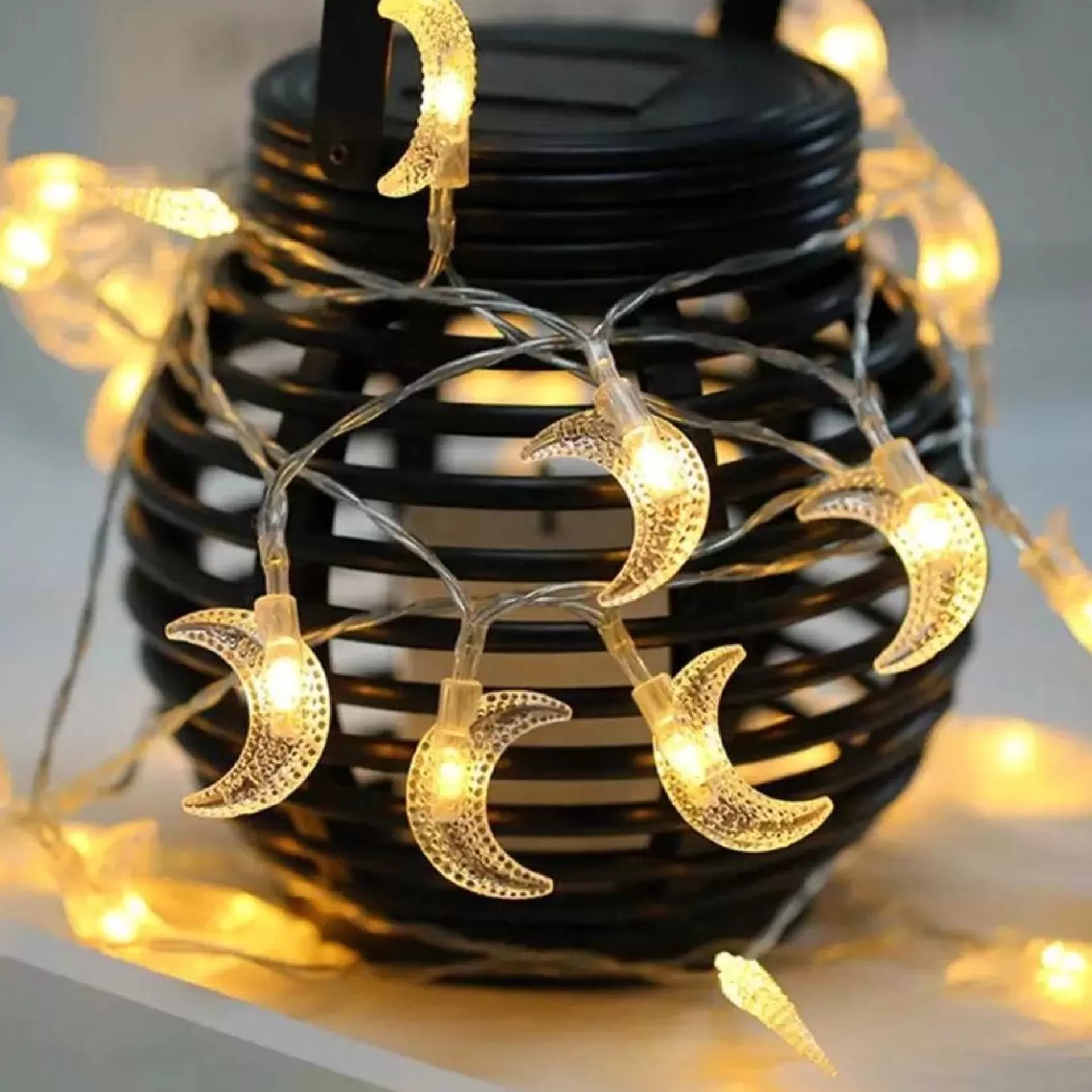 Brill-ligfut Led Lampjes Slinger - Maantjes - 3 Meter - 20 Lichtjes - Werkt Op Batterijen - Knipperfunctie - Slaapkamer - Kerstverlichting Cheap