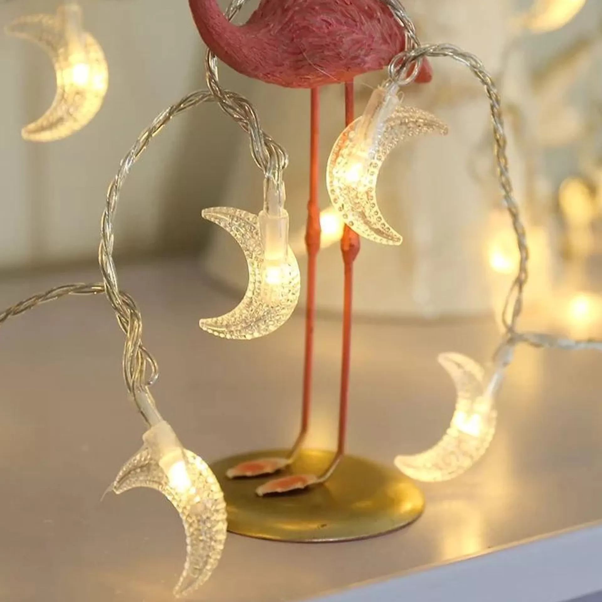 Brill-ligfut Led Lampjes Slinger - Maantjes - 3 Meter - 20 Lichtjes - Werkt Op Batterijen - Knipperfunctie - Slaapkamer - Kerstverlichting Cheap