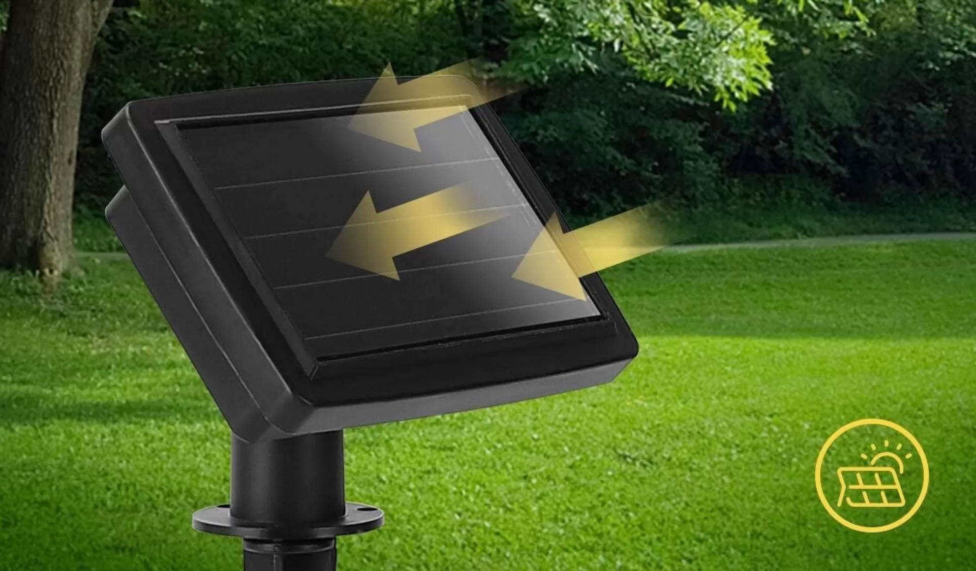 Qualu Led Lichtsnoer Met Zonne-Energie - Dag En Nacht Sensor - Igia Stiac - Kerstman - 10W - Warm Wit 3000K - 3.8 Meter - 10 Led's Transparant - Waterdicht Ip44 - Zwart Flash Sale