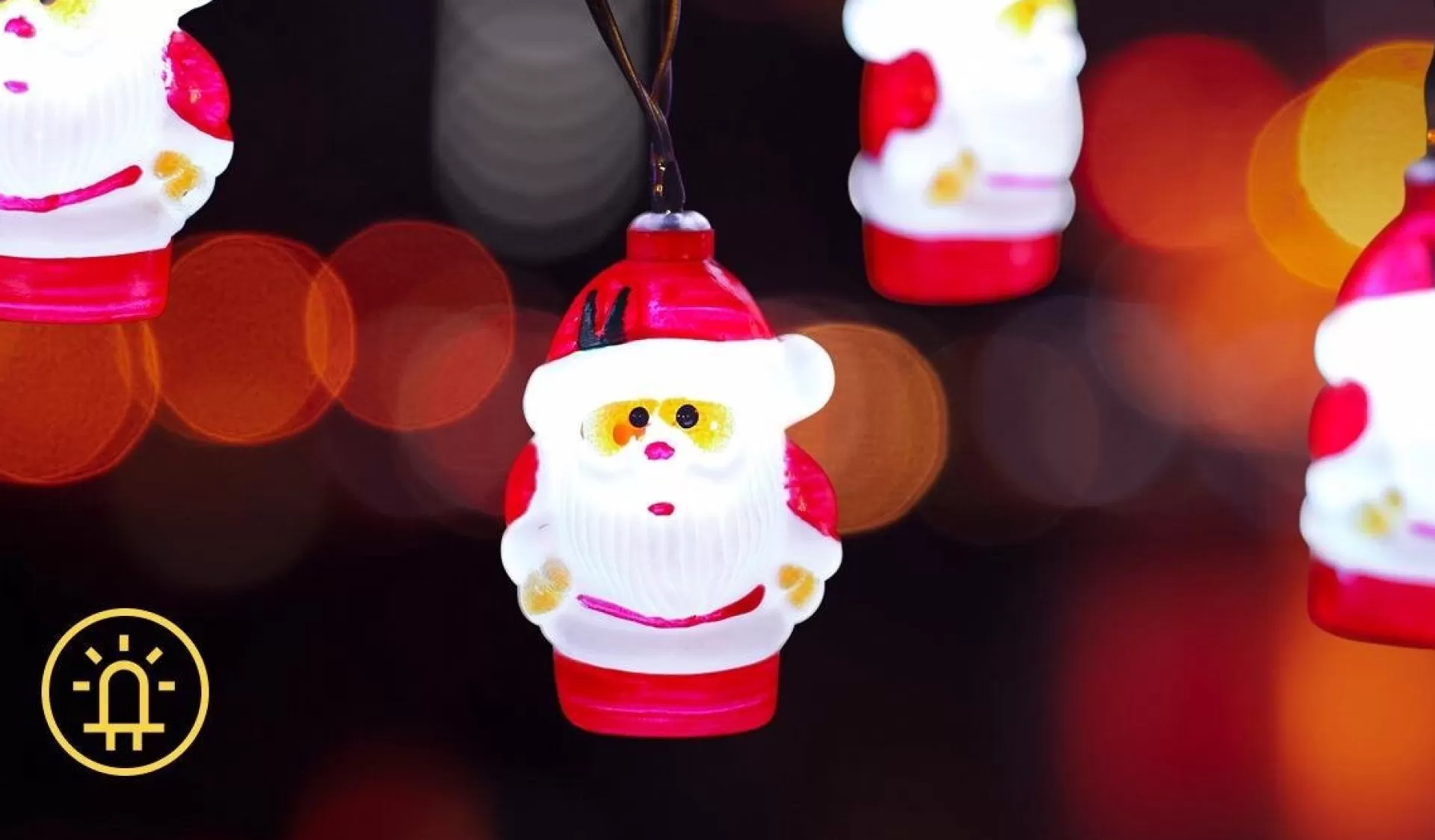 Qualu Led Lichtsnoer Met Zonne-Energie - Dag En Nacht Sensor - Igia Stiac - Kerstman - 10W - Warm Wit 3000K - 3.8 Meter - 10 Led's Transparant - Waterdicht Ip44 - Zwart Flash Sale