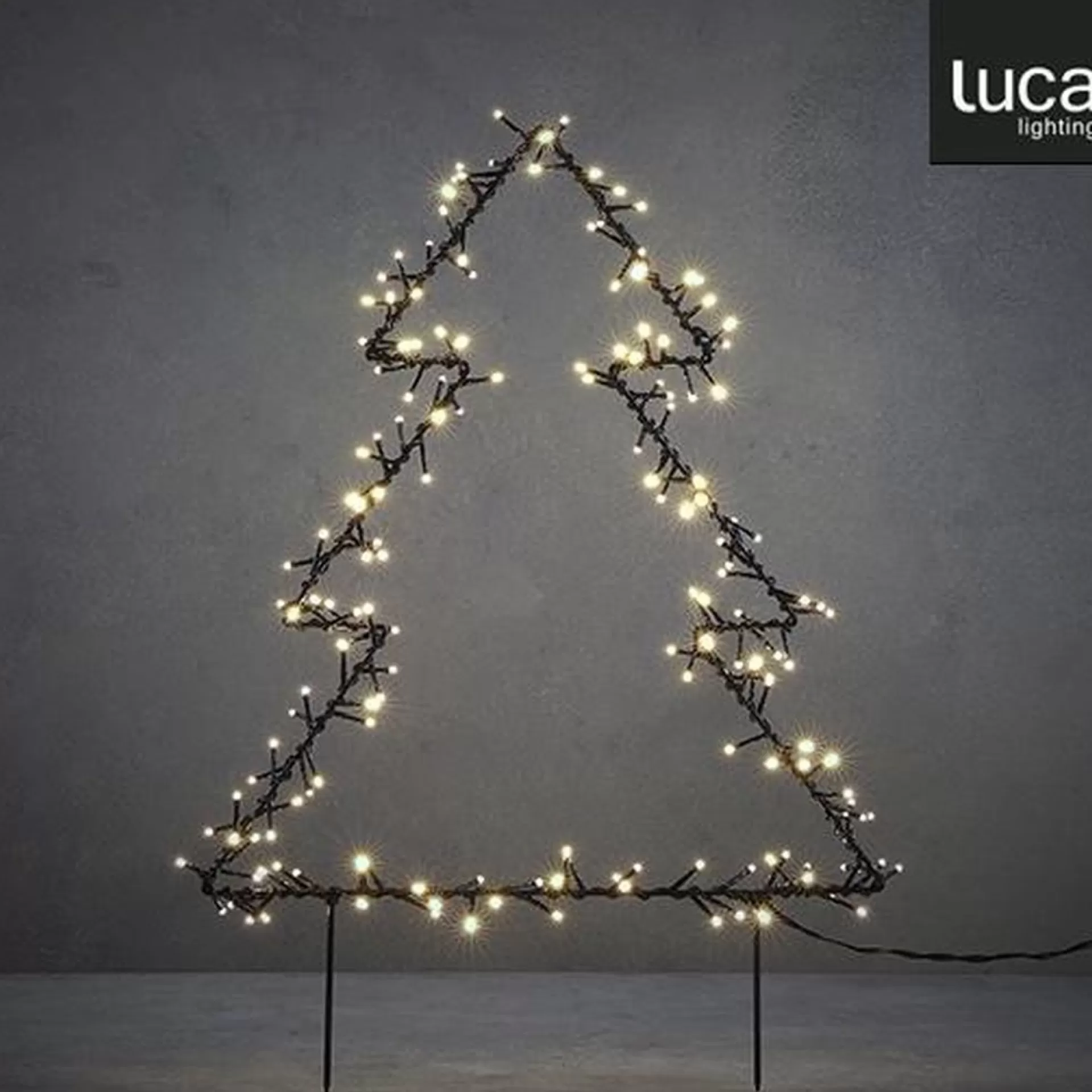 Luca lighting Garden D'Light Kerstboom Tuinsteker Met Klassiek Witte Led Verlichting - L53 X H75 Cm - Zwart Best