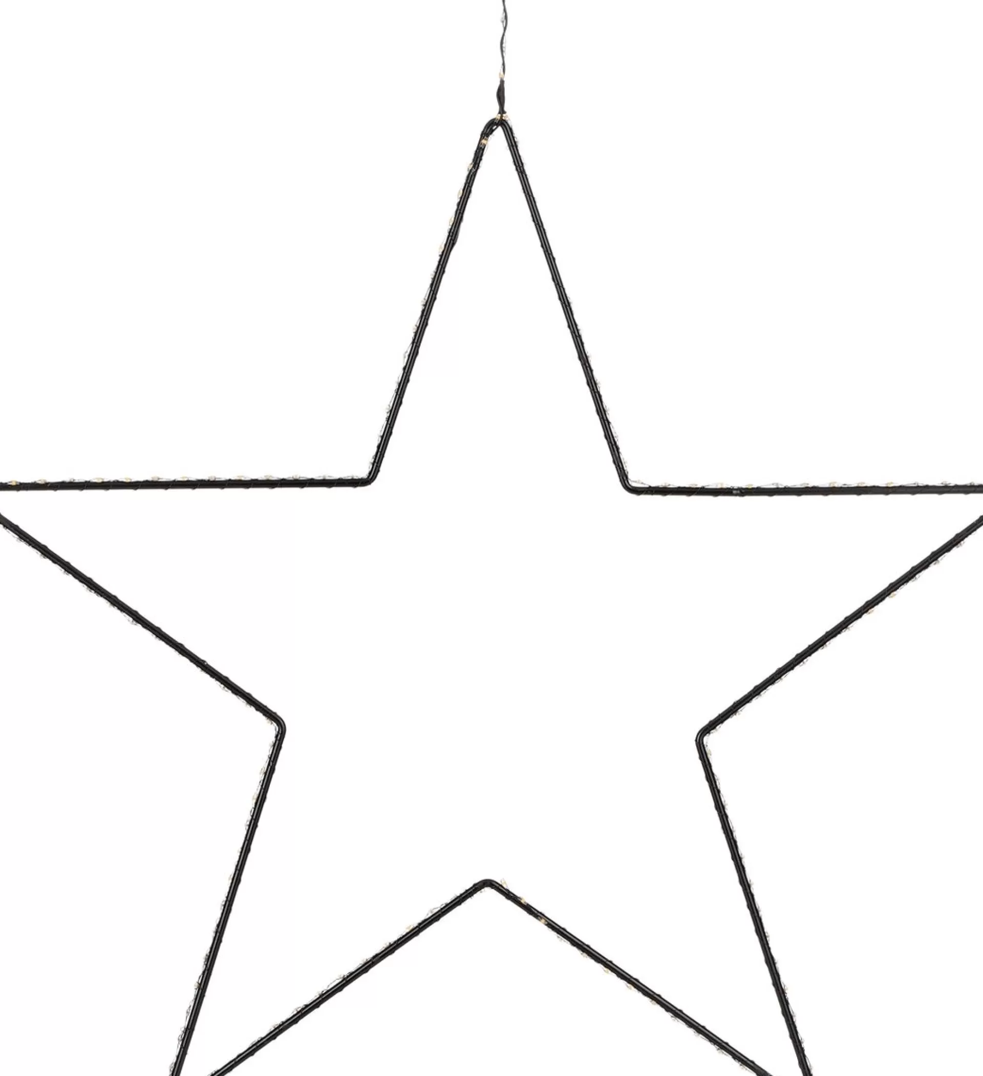 Luca lighting Ster Hangend Met Warm Witte Led Verlichting - H128 X O58 Cm - Zwart Clearance