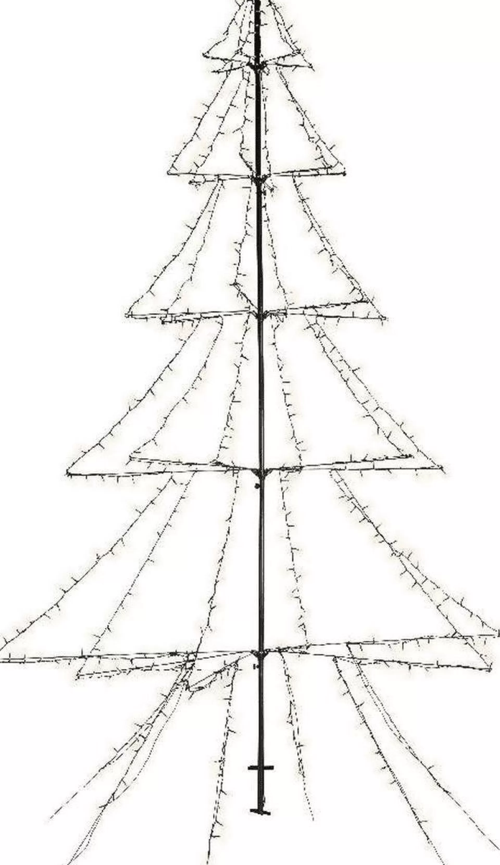 Merkloos Lumineo Kerstboom Vorm - Led Warmwit Buitenverlichting - Vrijstaand - 300Cm Store