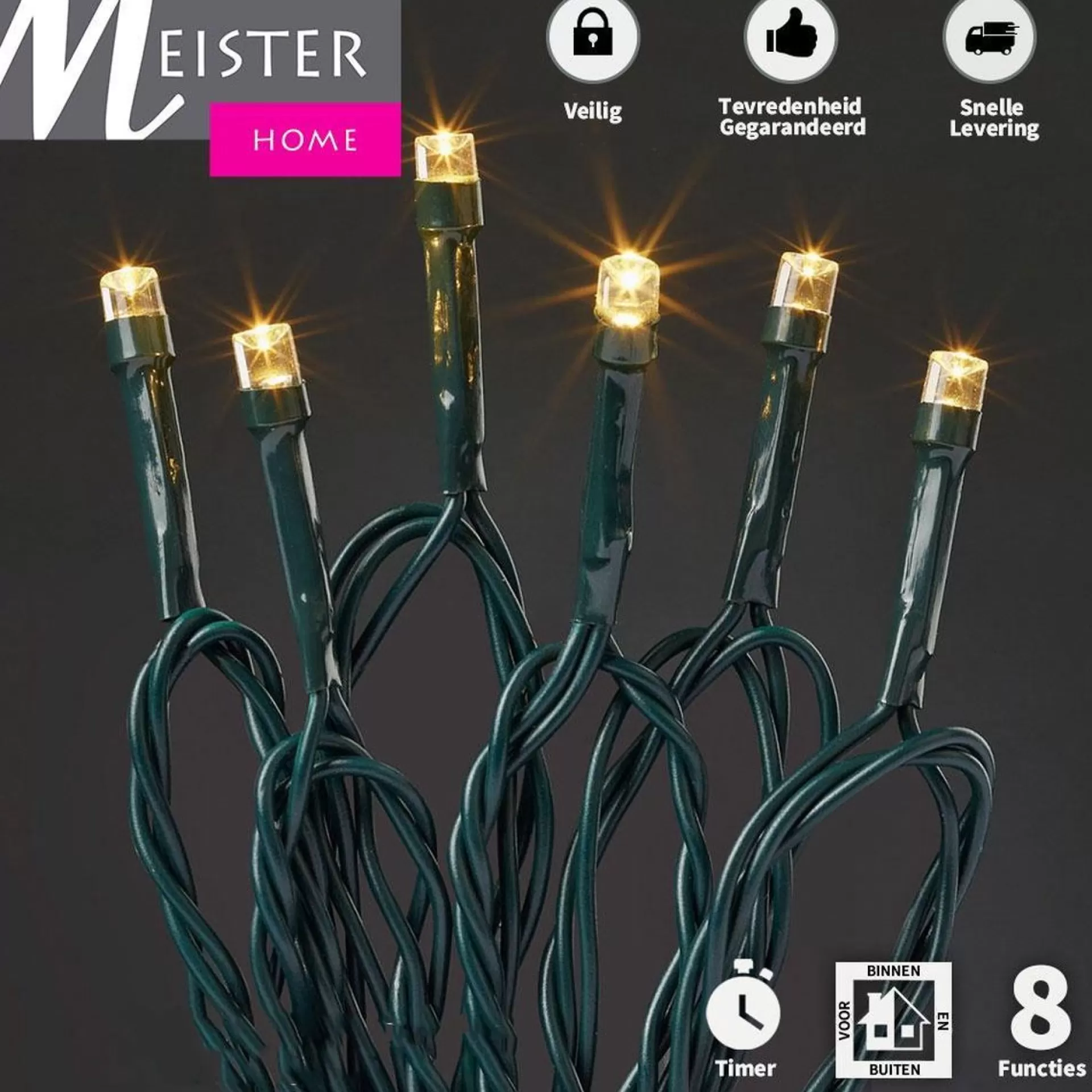 Meisterhome ® Ijsregen Kerstverlichting Lichtgordijn - 8 Meter Ijspegel - 400 Led Warm Wit - Met 8 Functies En Timer - Ijspegelverlichting Buiten Best