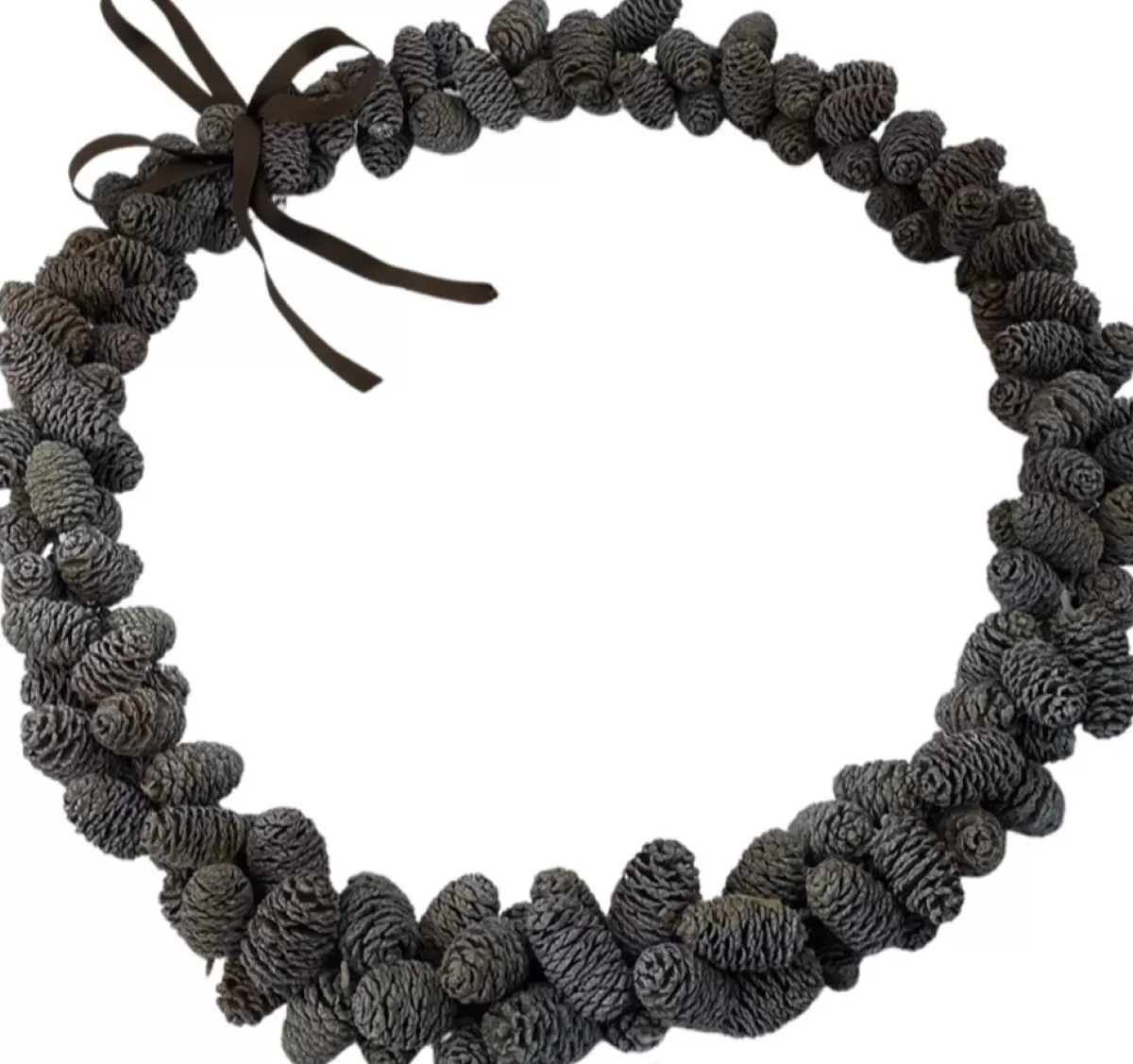 WDMT Kerstkransen>Mini Dennenappel Krans - O 35 Cm | Natuurlijke Kerst Decoratie | Kerstkrans | Krans Gemaakt Van Echte Dennenappels | Bruin