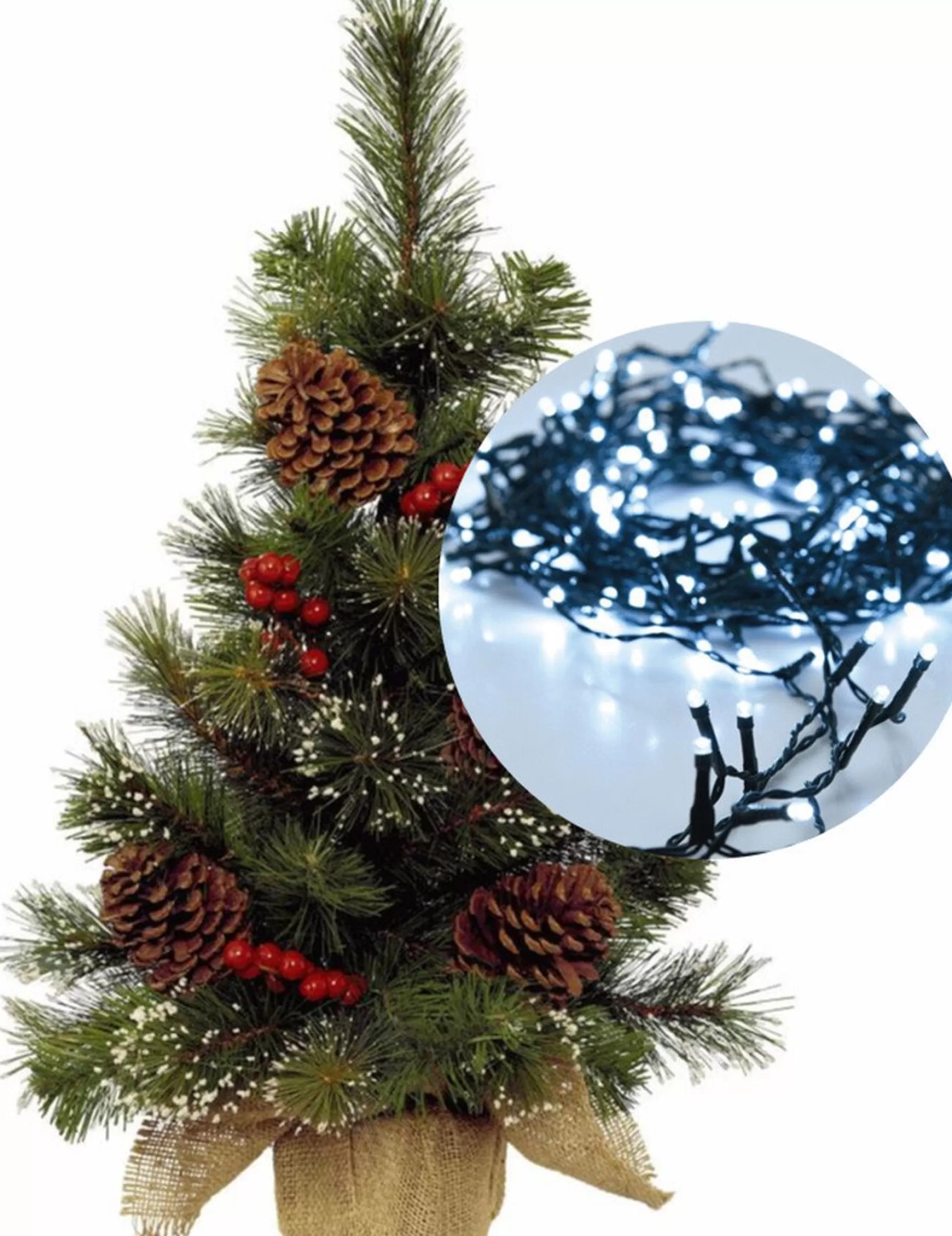 Everlands Mini Kerstboom 45 Cm - Met Decoratie En Verlichting Helder 300Cm -40 Leds Hot