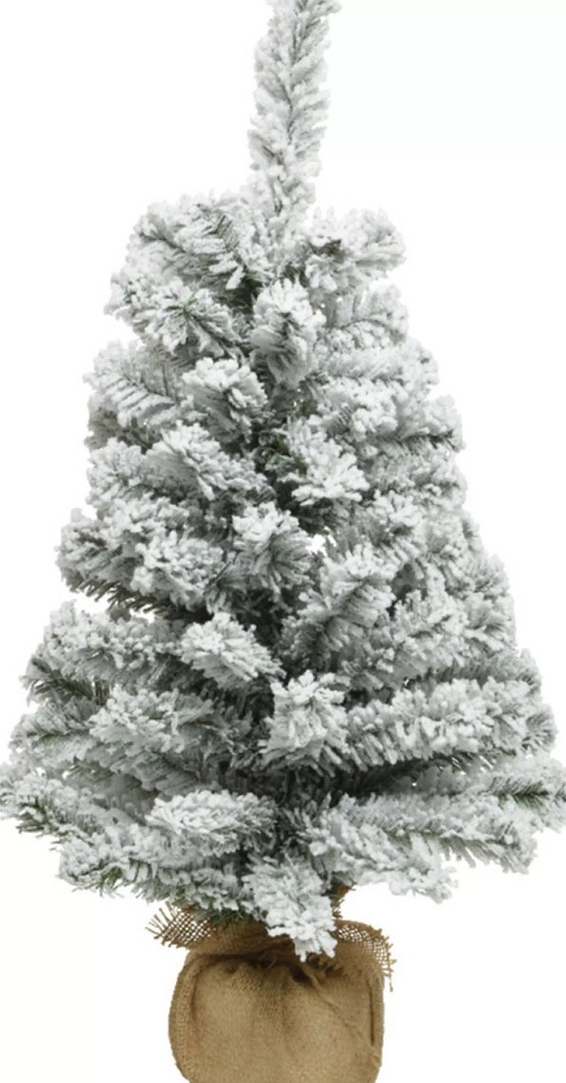 Everlands Mini Kerstboom - 60 Cm - Met Sneeuw En Kerstverlichting New