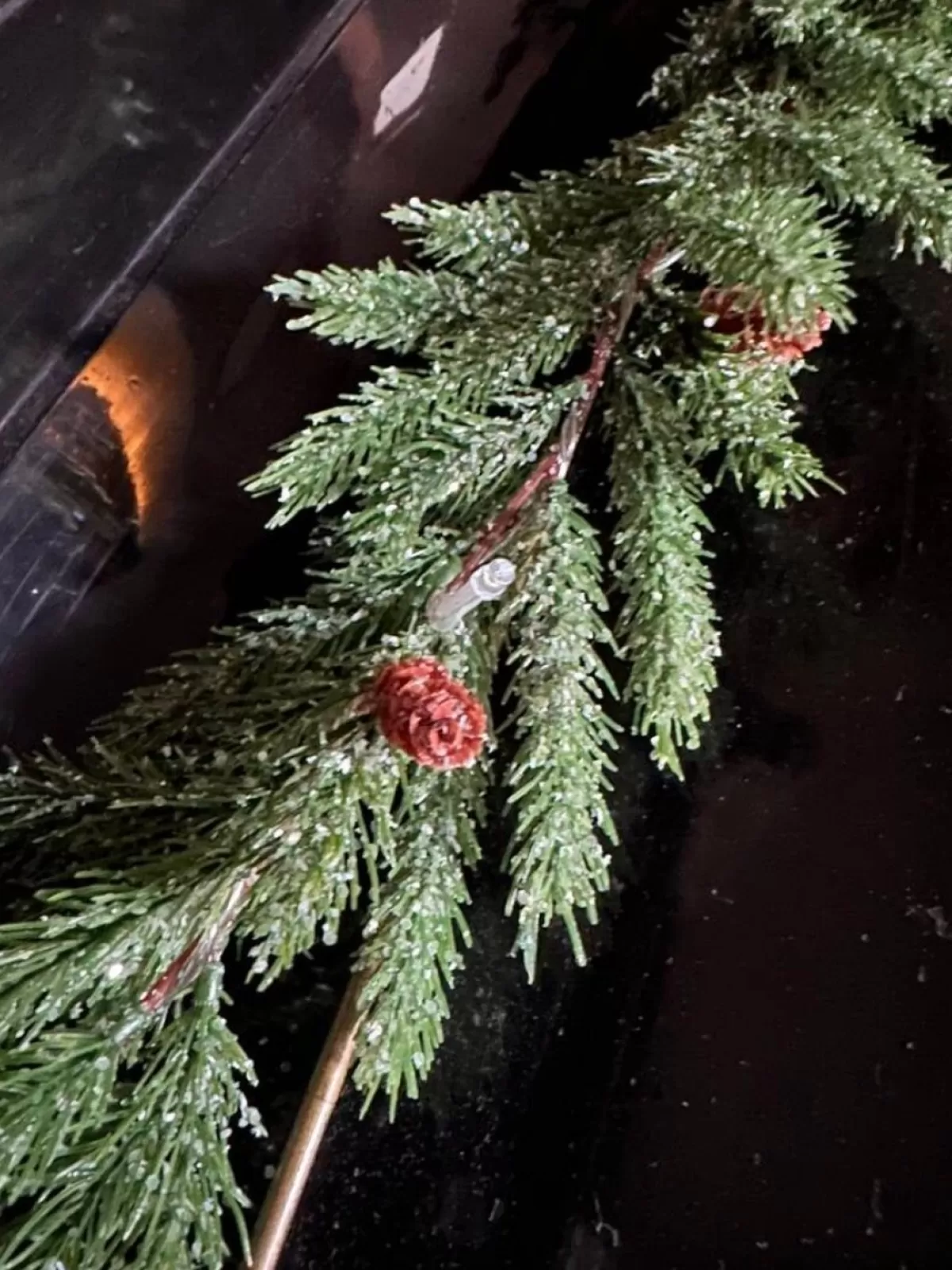 Non Branded Guirlandes>Non-Branded Kerstslinger Cosima Led 150 Cm Zijde Donkergroen