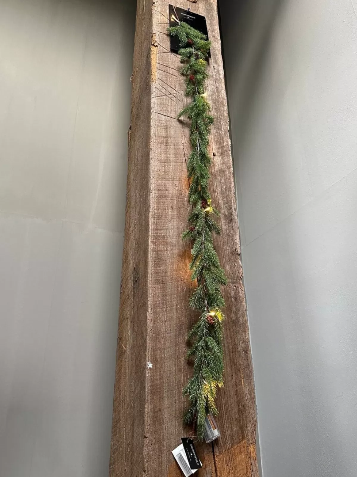 Non Branded Guirlandes>Non-Branded Kerstslinger Cosima Led 150 Cm Zijde Donkergroen